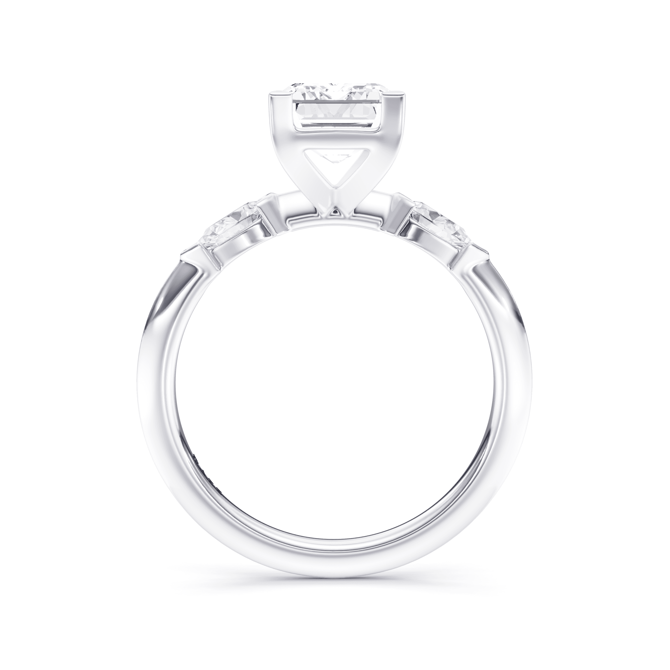 DAZZ Ring Emerald — White Gold view 4