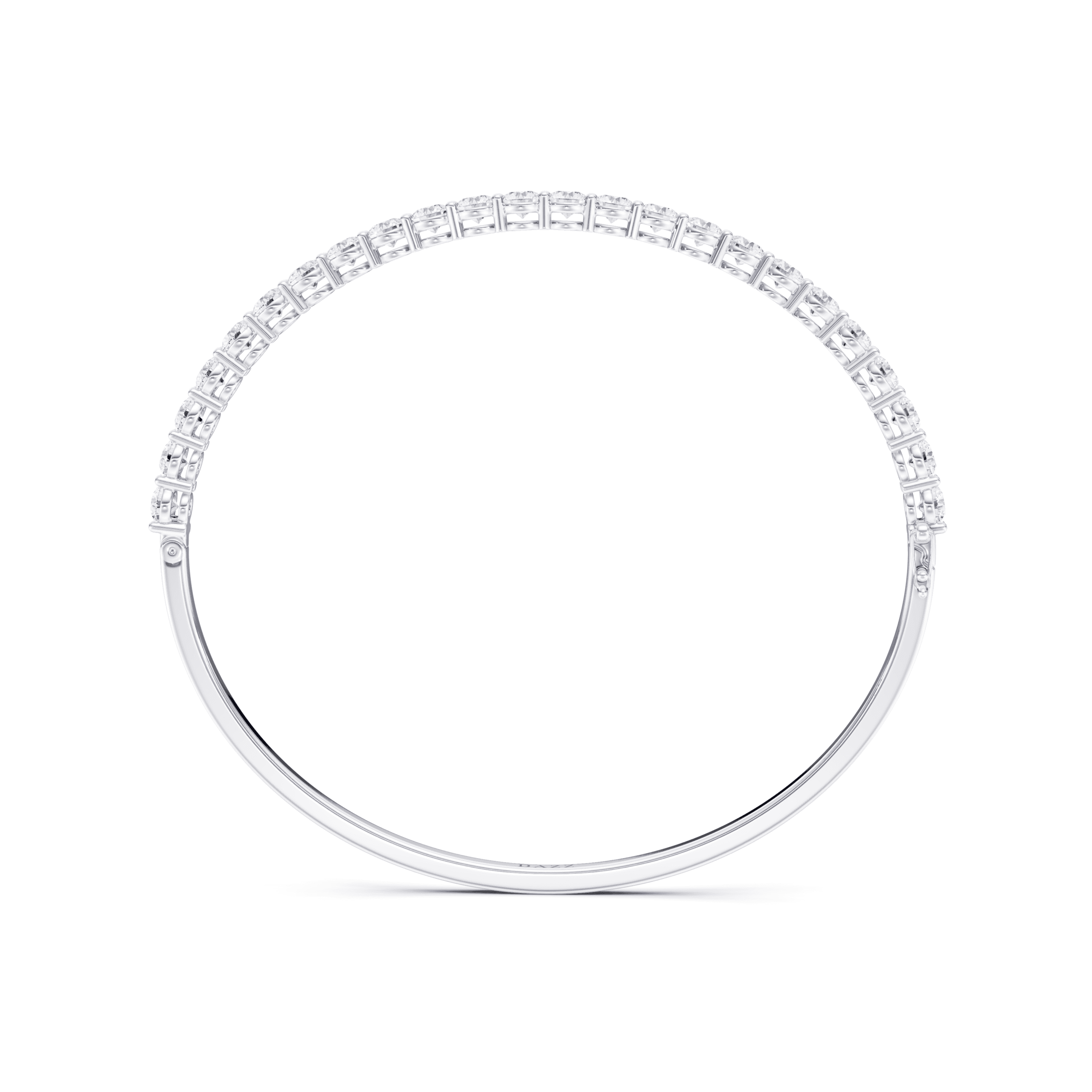 Bangle Round 3mm — White Gold view 3