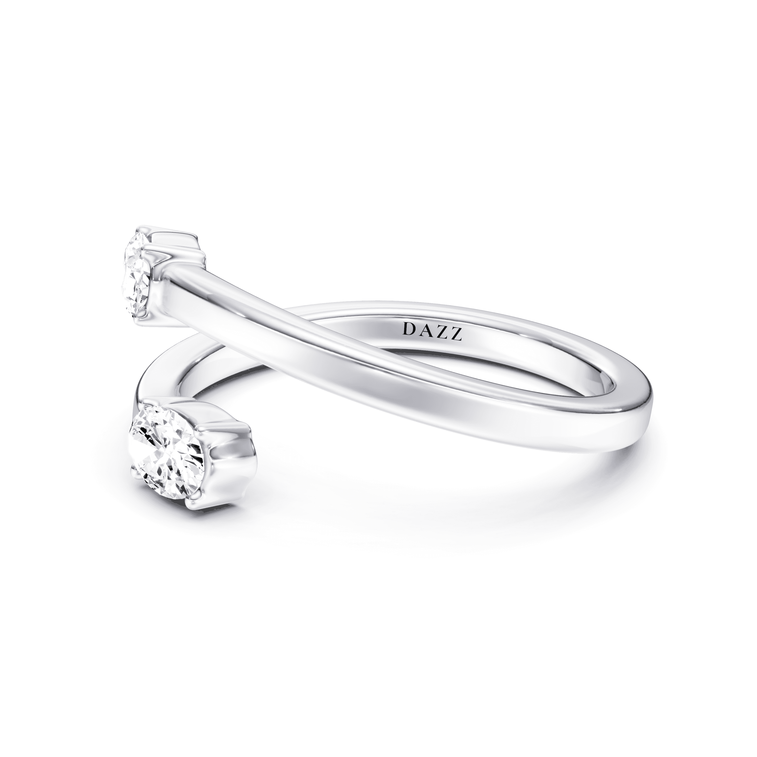 Split Ring Oval — White Gold view 3