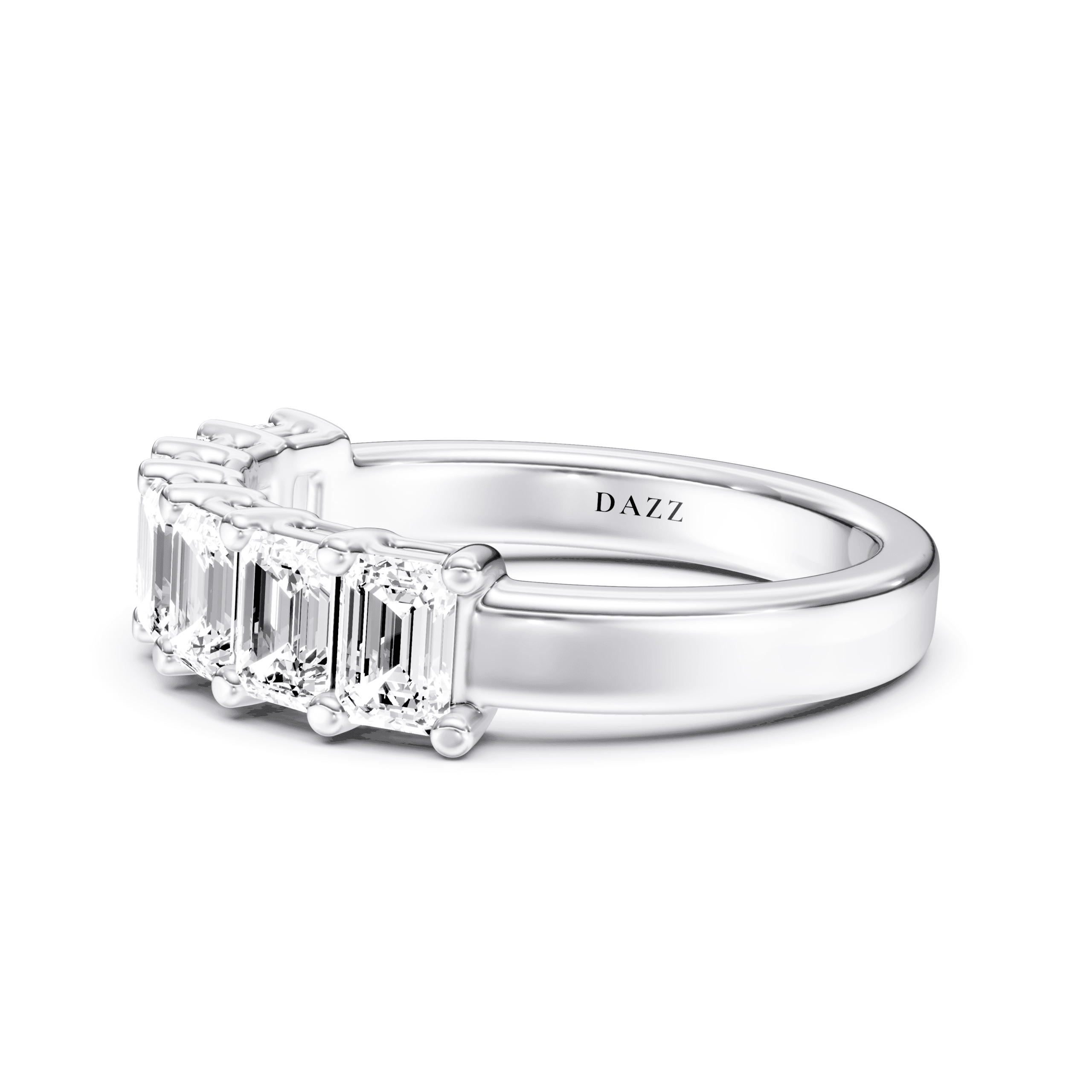Eternity Ring Emerald — White Gold view 3