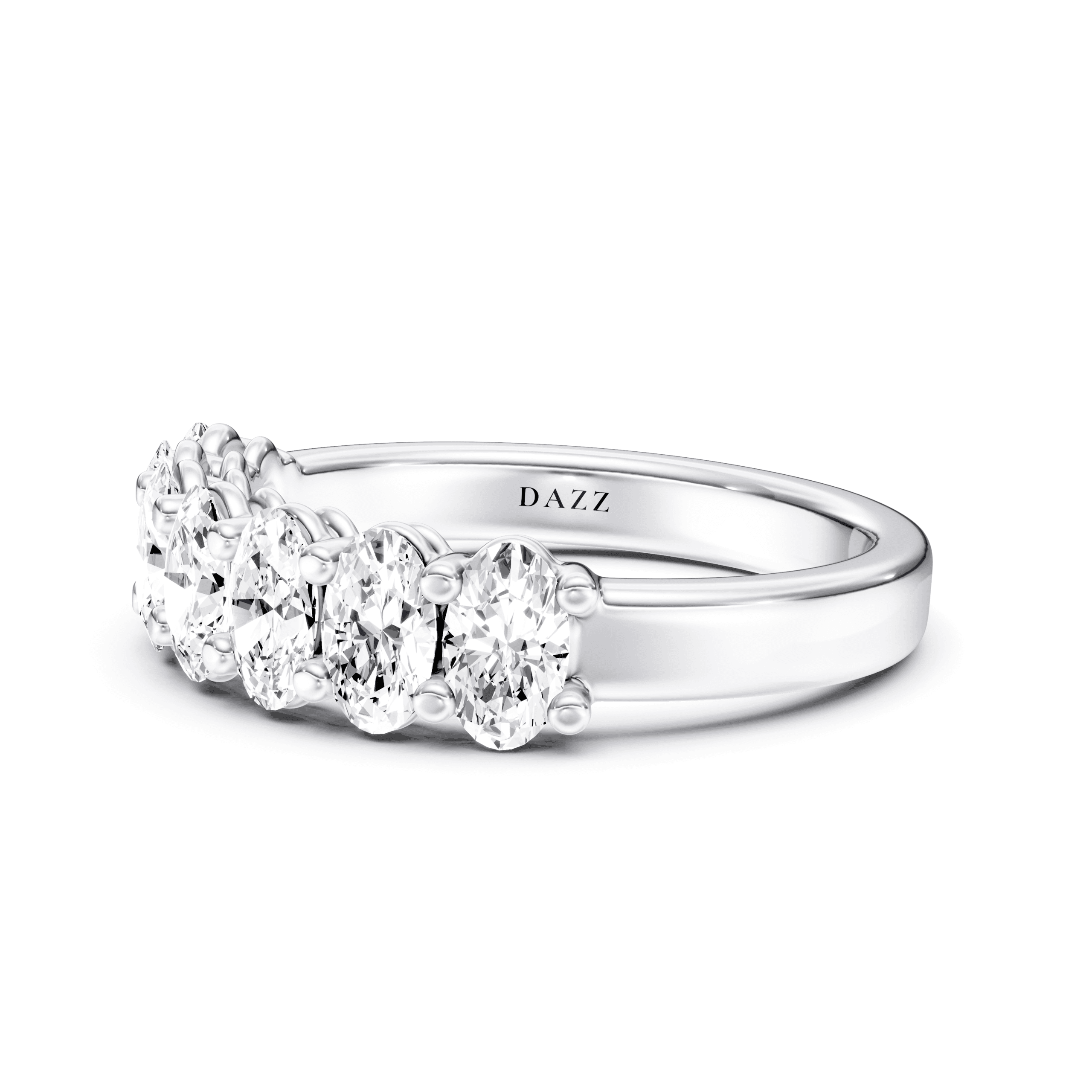Eternity Ring Oval — White Gold view 3