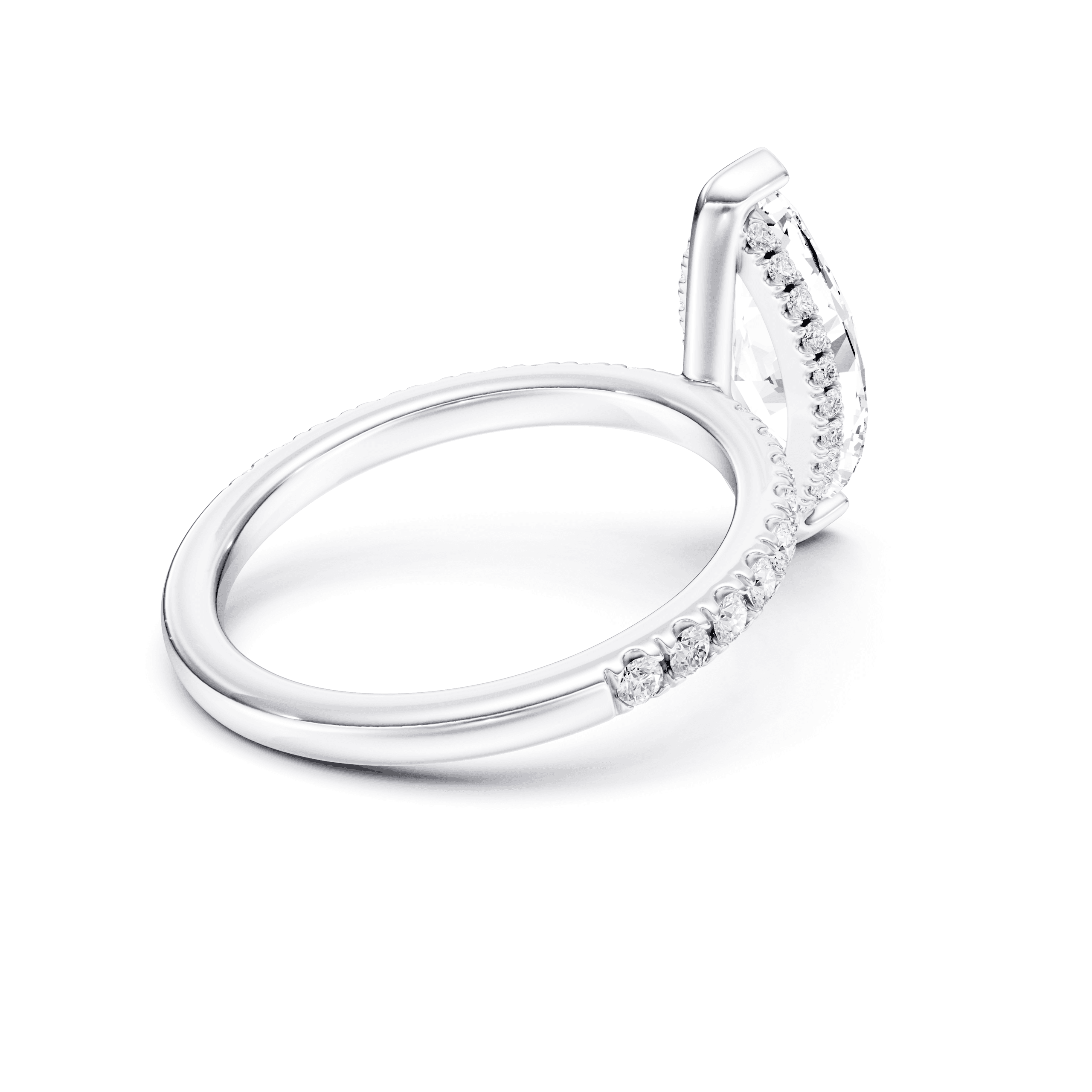 Pavé Ring Marquise — White Gold view 2