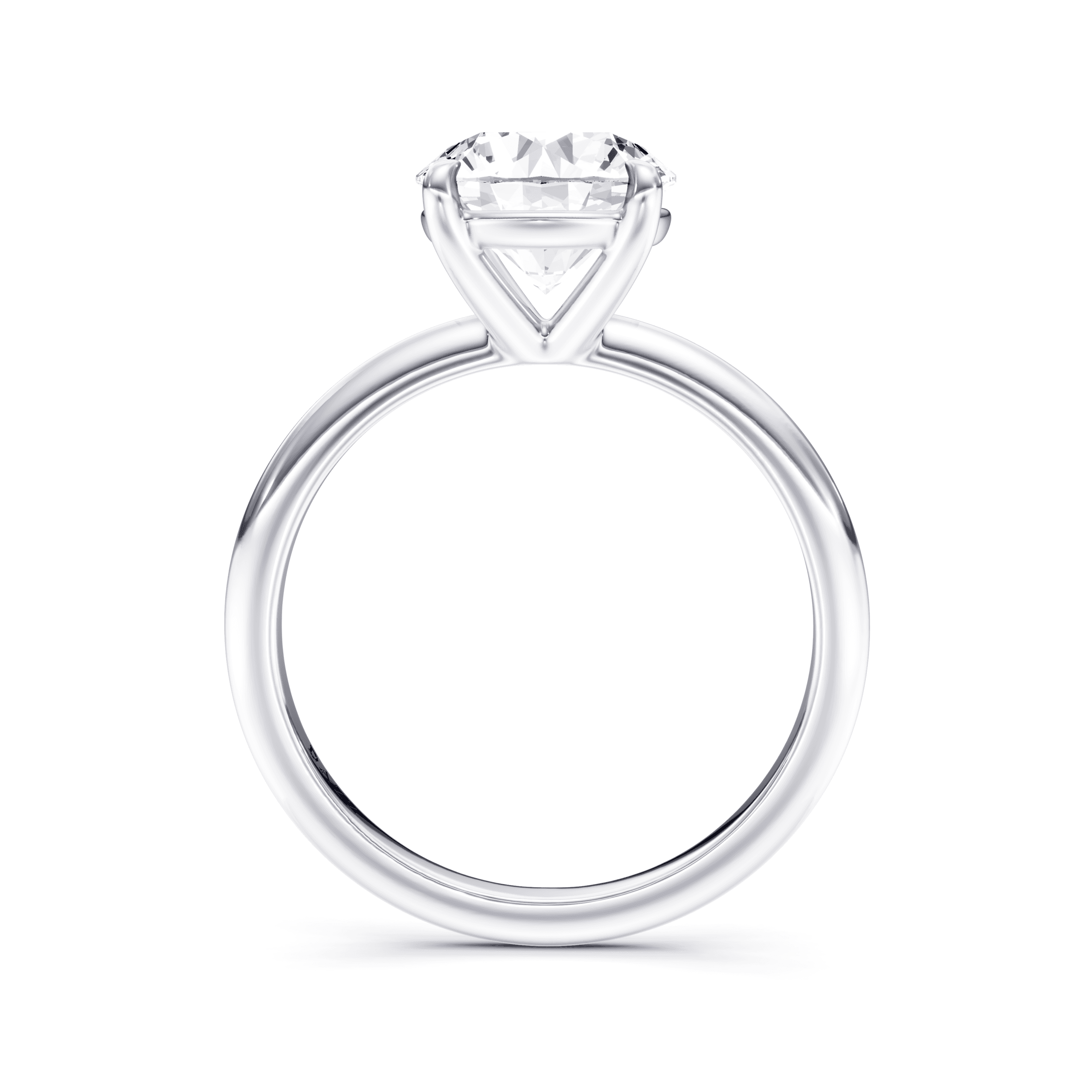 Solitaire Round — White Gold view 2