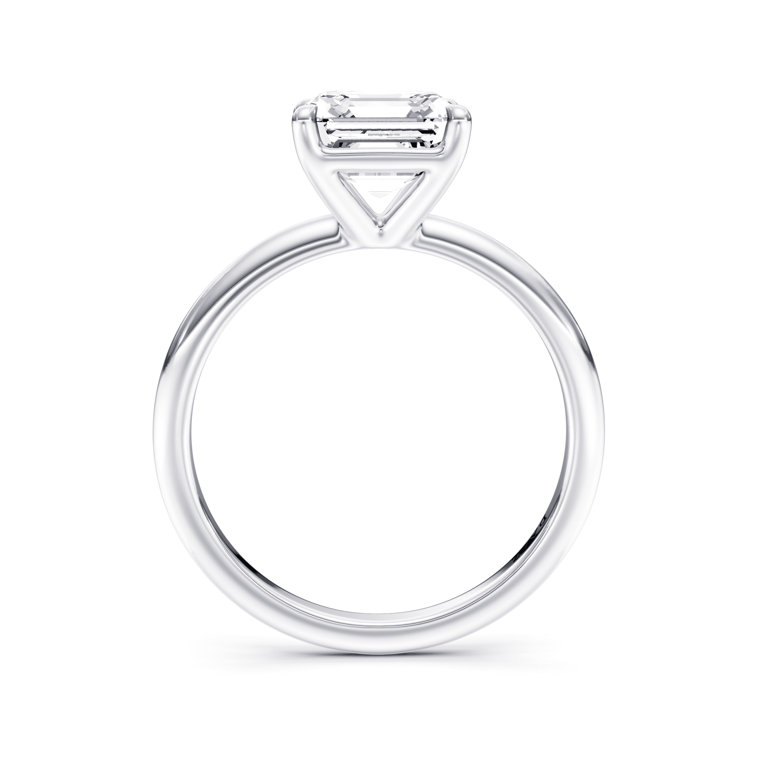 Solitaire Asscher — White Gold view 2