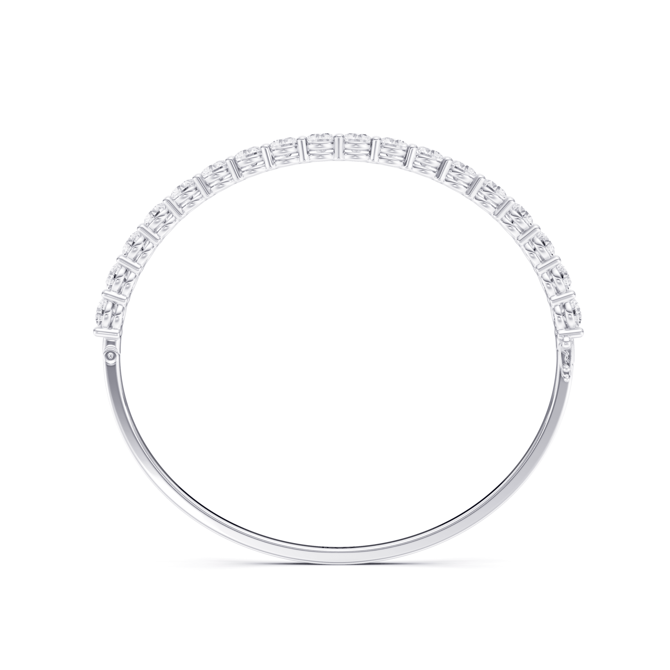 Bangle Round 4mm — White Gold view 3