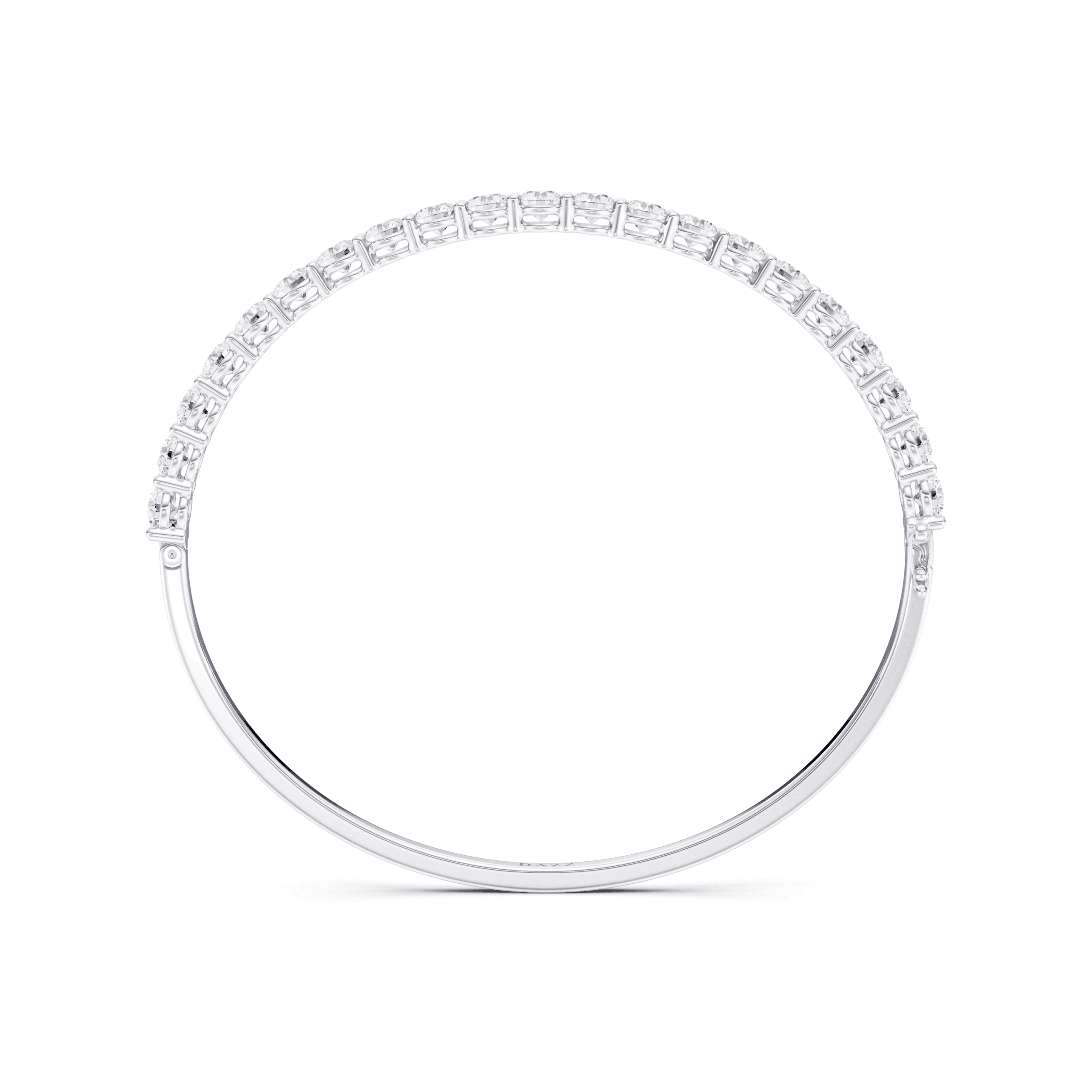 Bangle Round 3.5mm — White Gold view 3