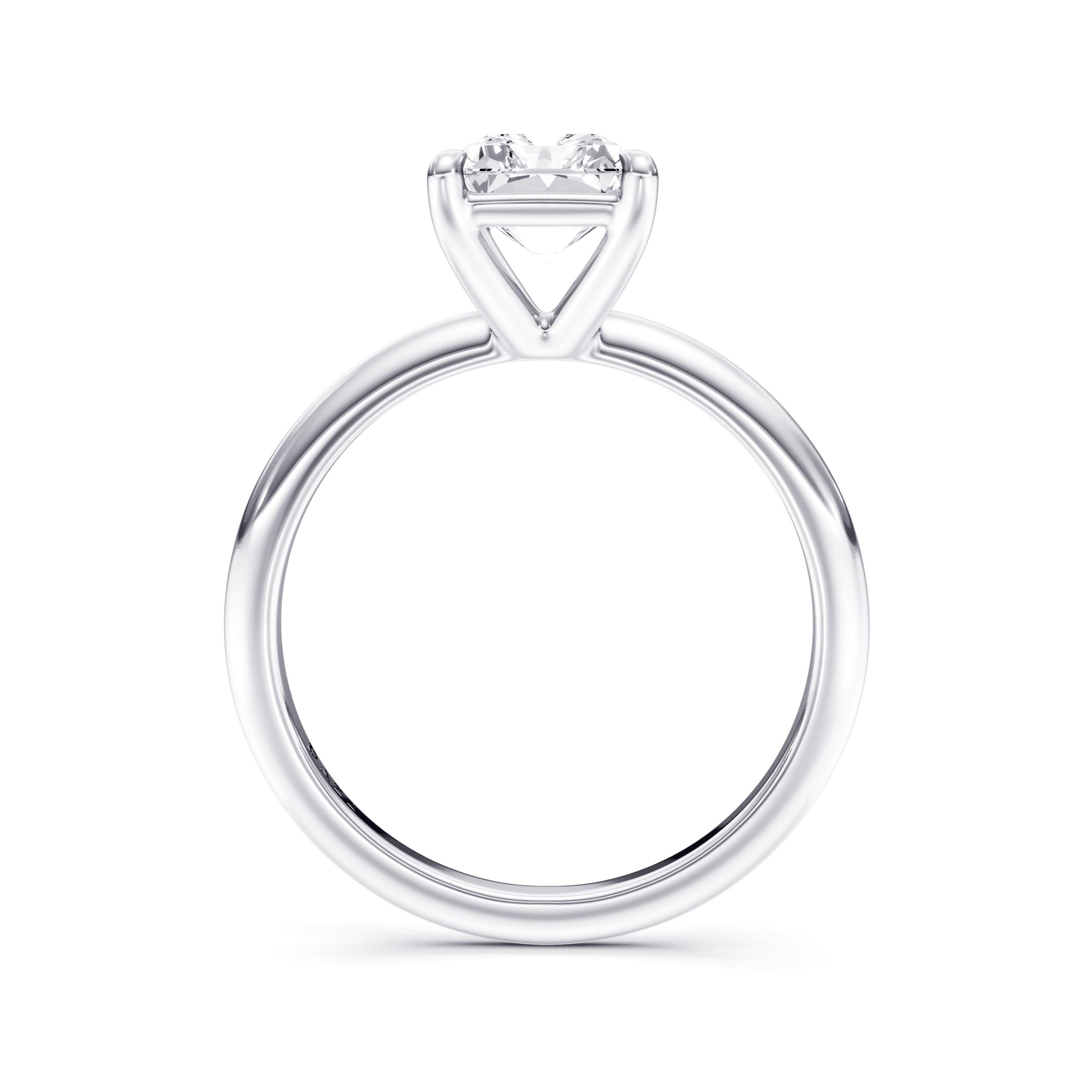 Solitaire Radiant — White Gold view 2