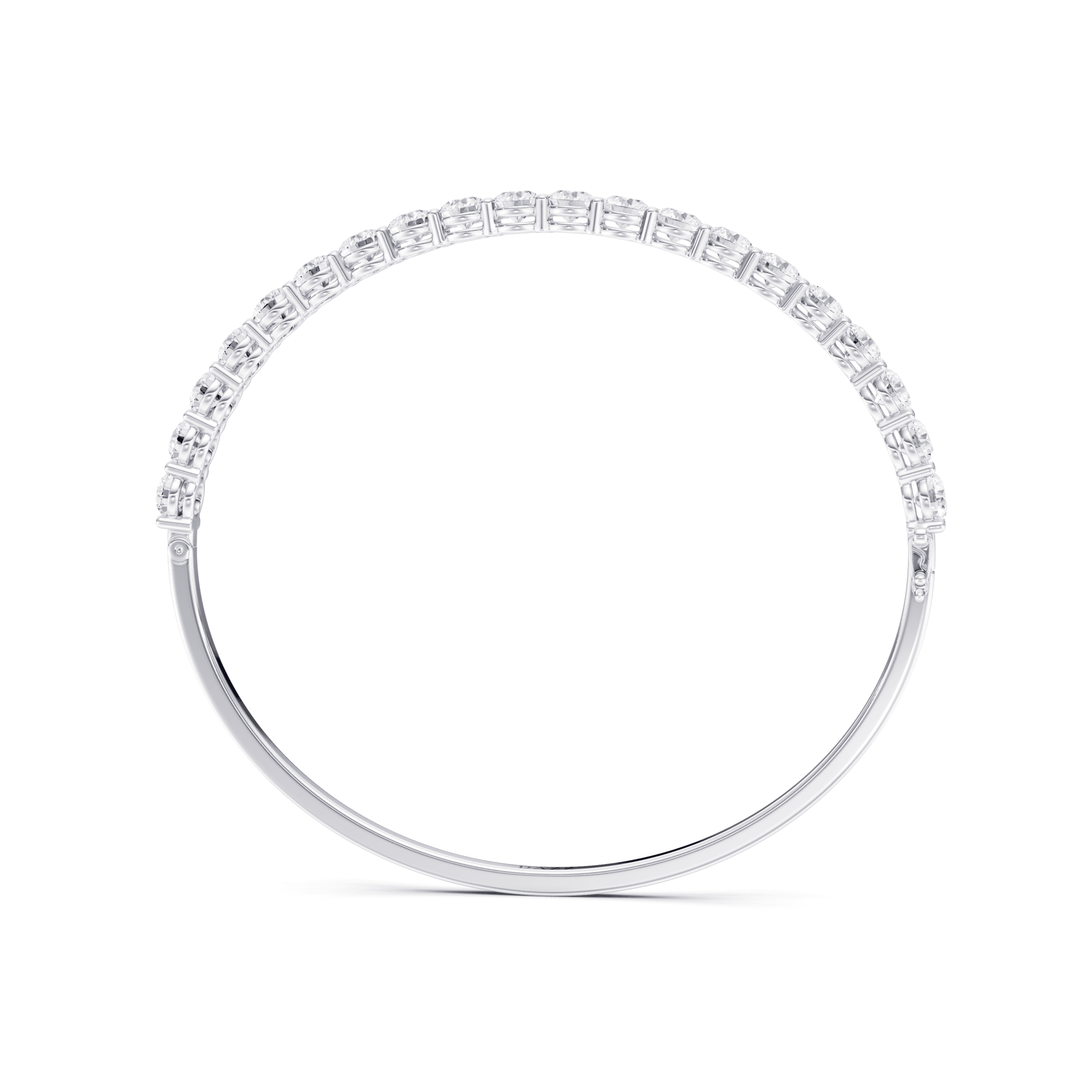 Bangle Round 3.7mm — White Gold view 3