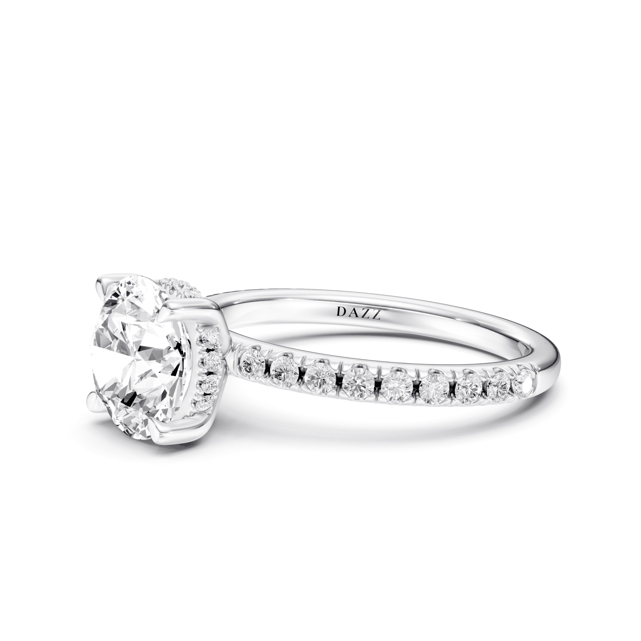 Pavé Ring Round — White Gold view 3