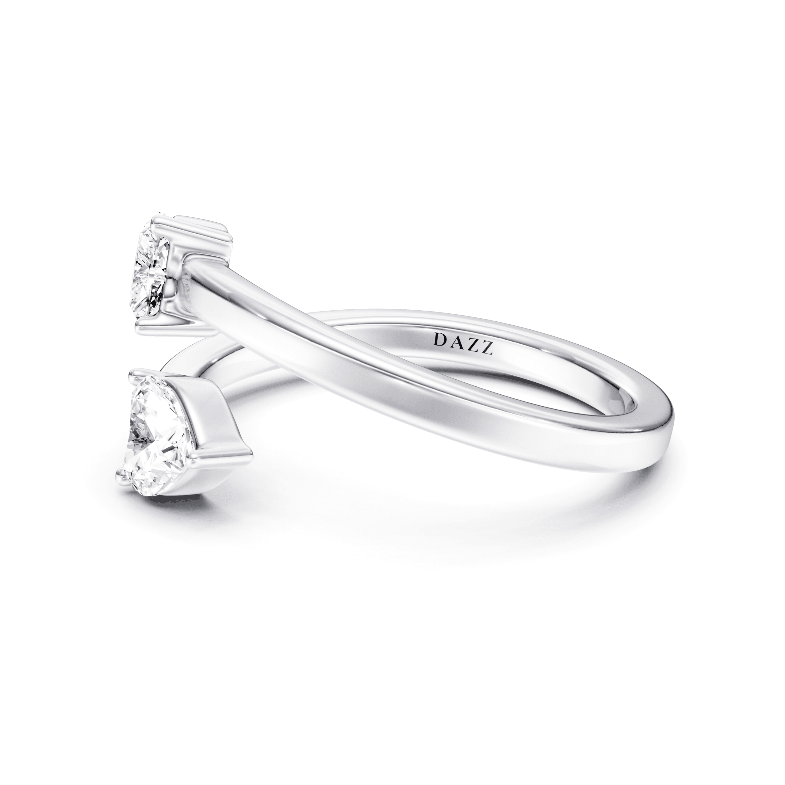 Split Ring Heart — White Gold view 3