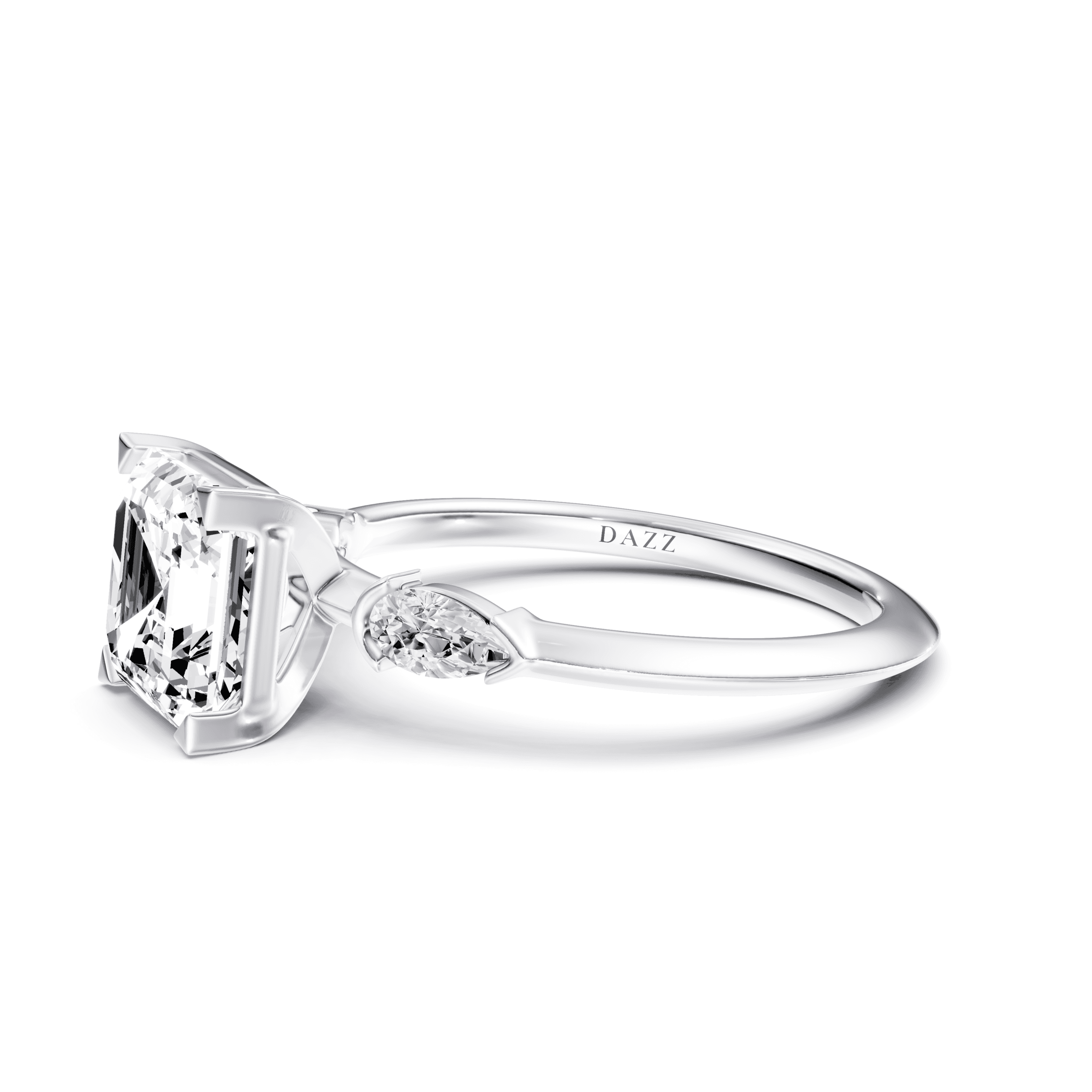 DAZZ Ring Asscher — White Gold view 3