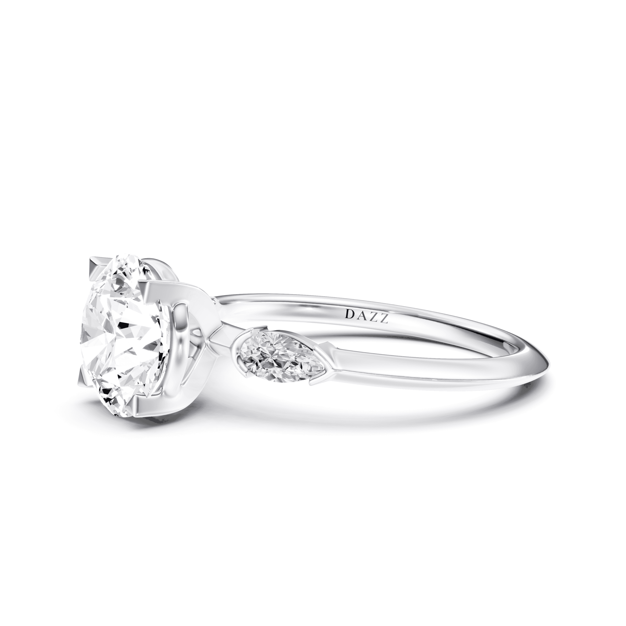 DAZZ Ring Round — White Gold view 3
