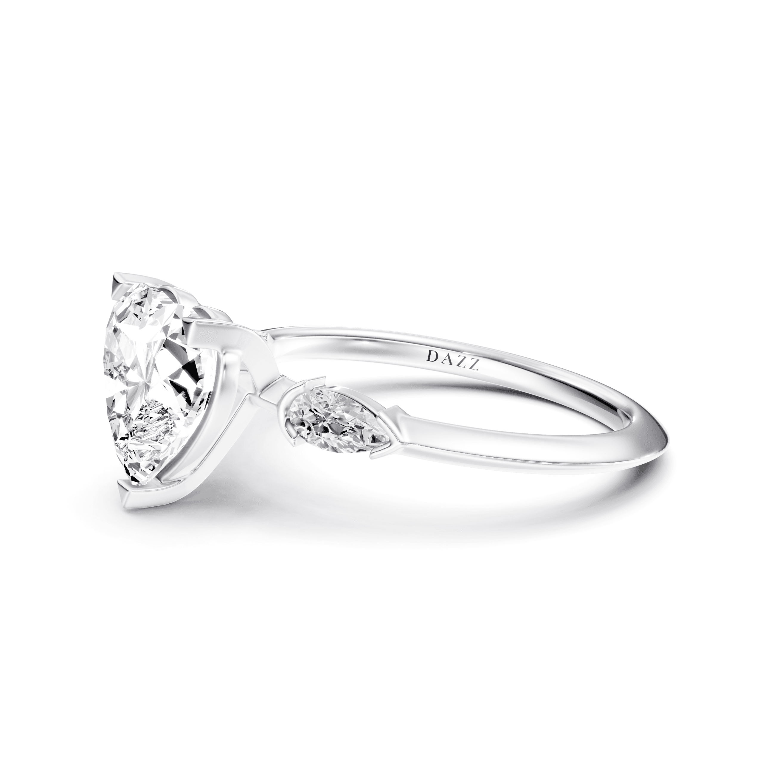 DAZZ Ring Heart — White Gold view 3