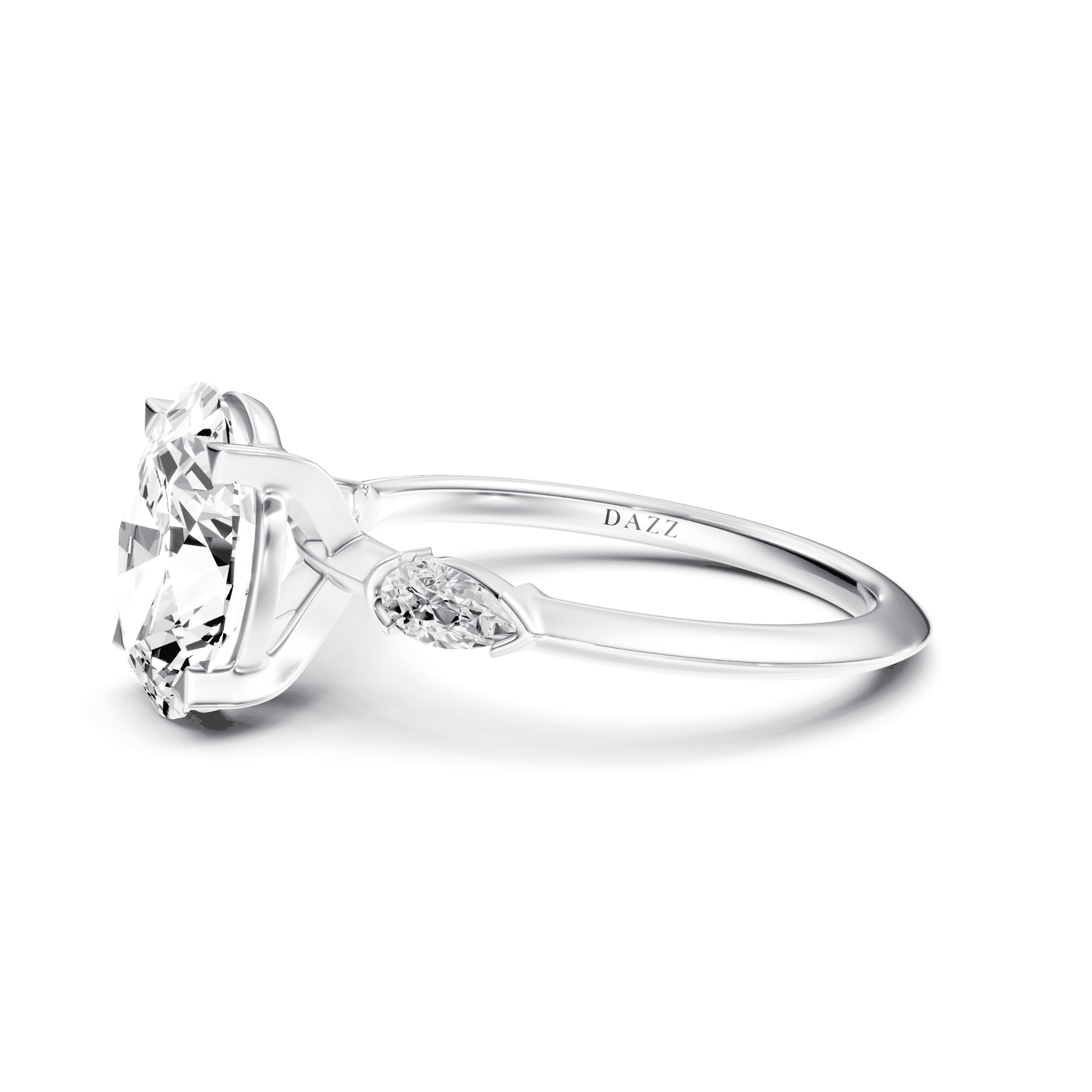 DAZZ Ring Oval — White Gold view 3