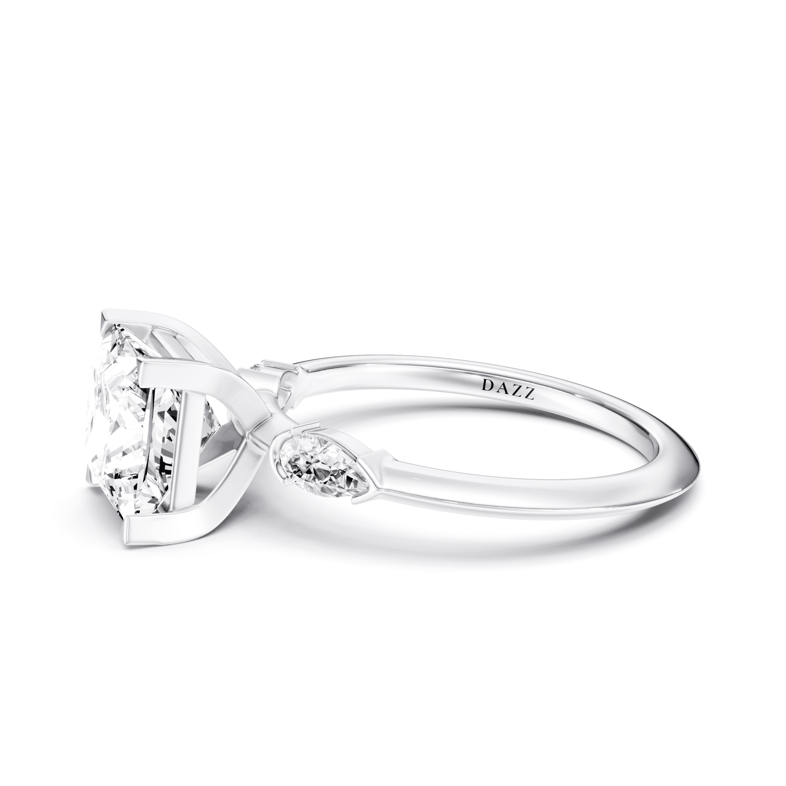 DAZZ Ring Princess — White Gold view 3