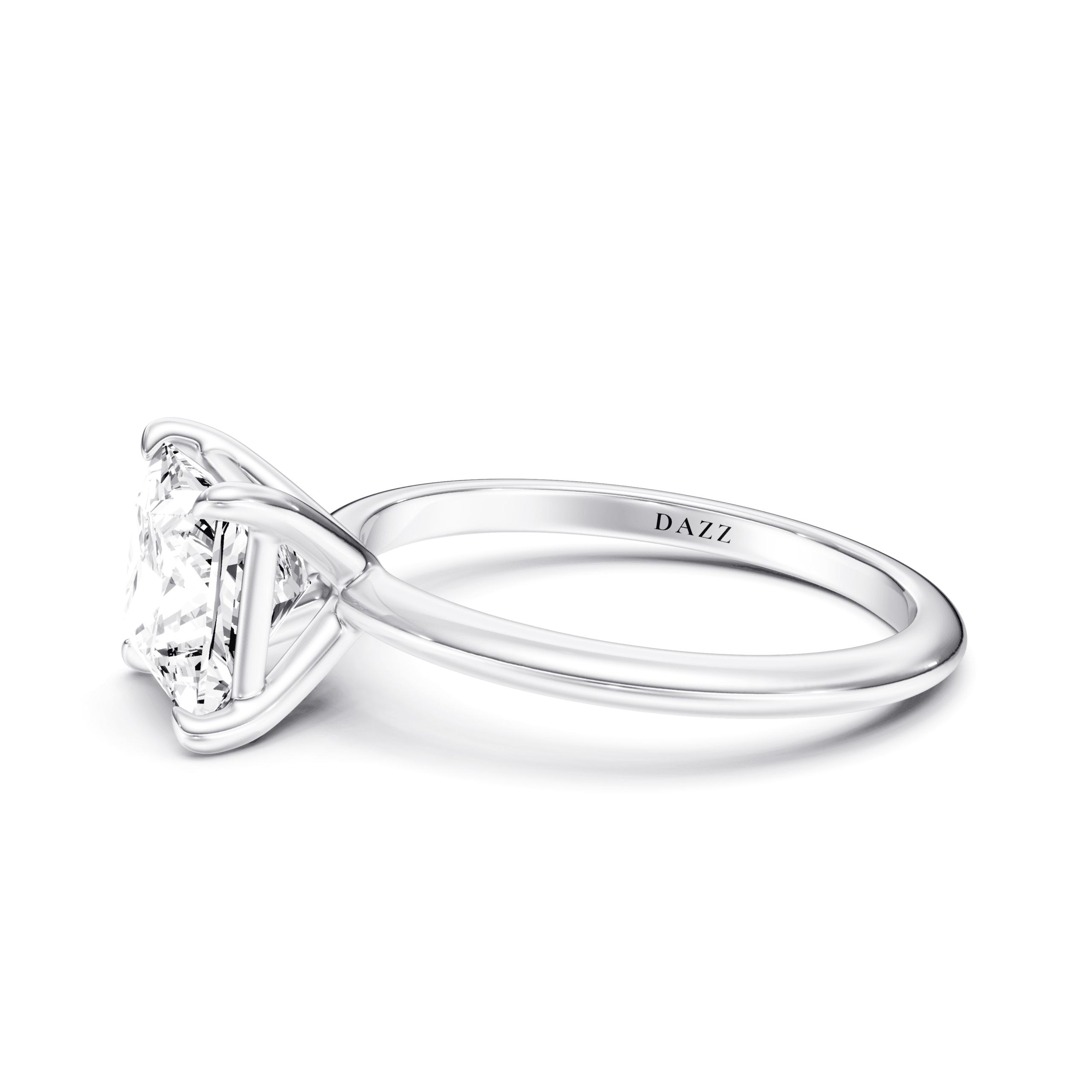 Solitaire Heart — White Gold view 3