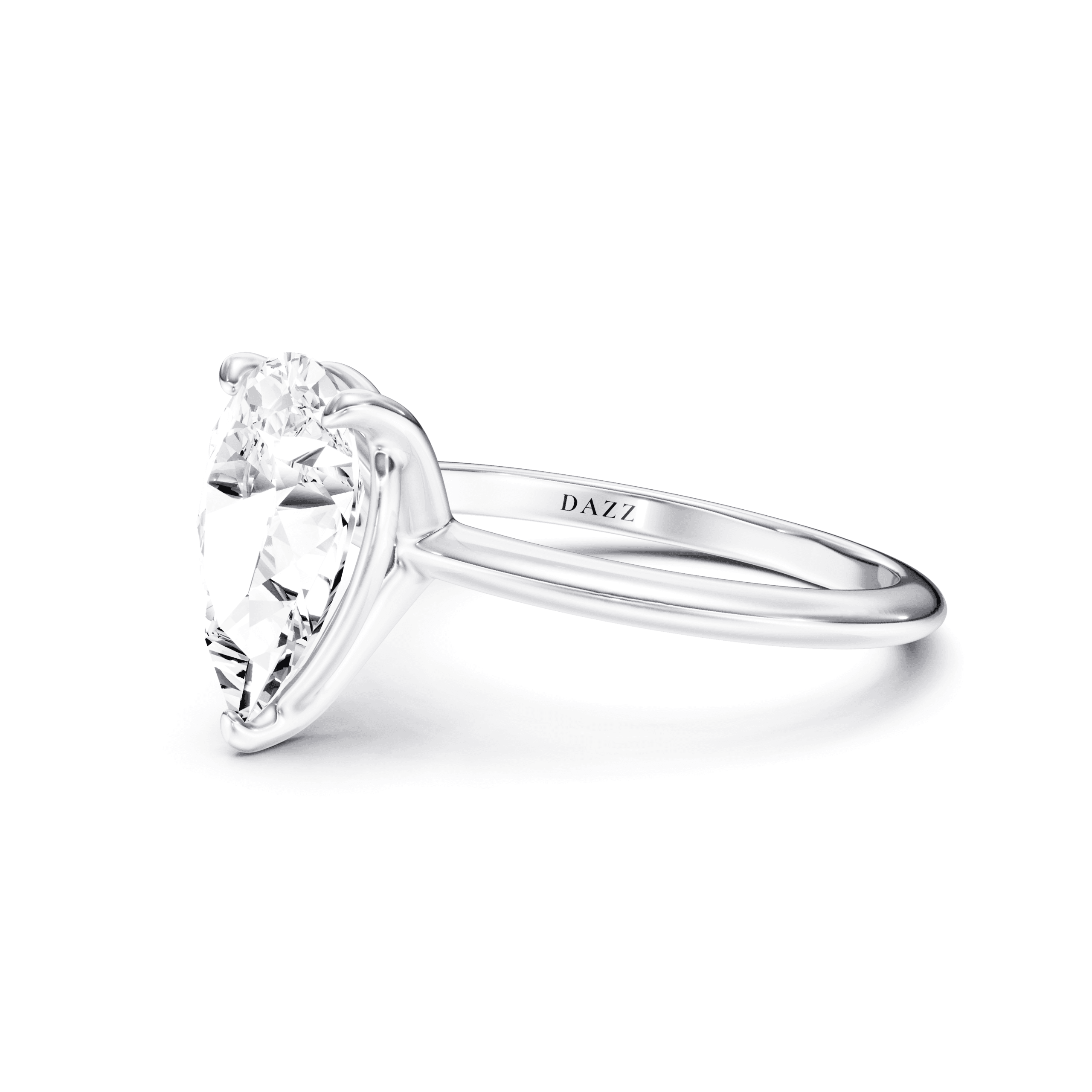 Solitaire Pear — White Gold view 3