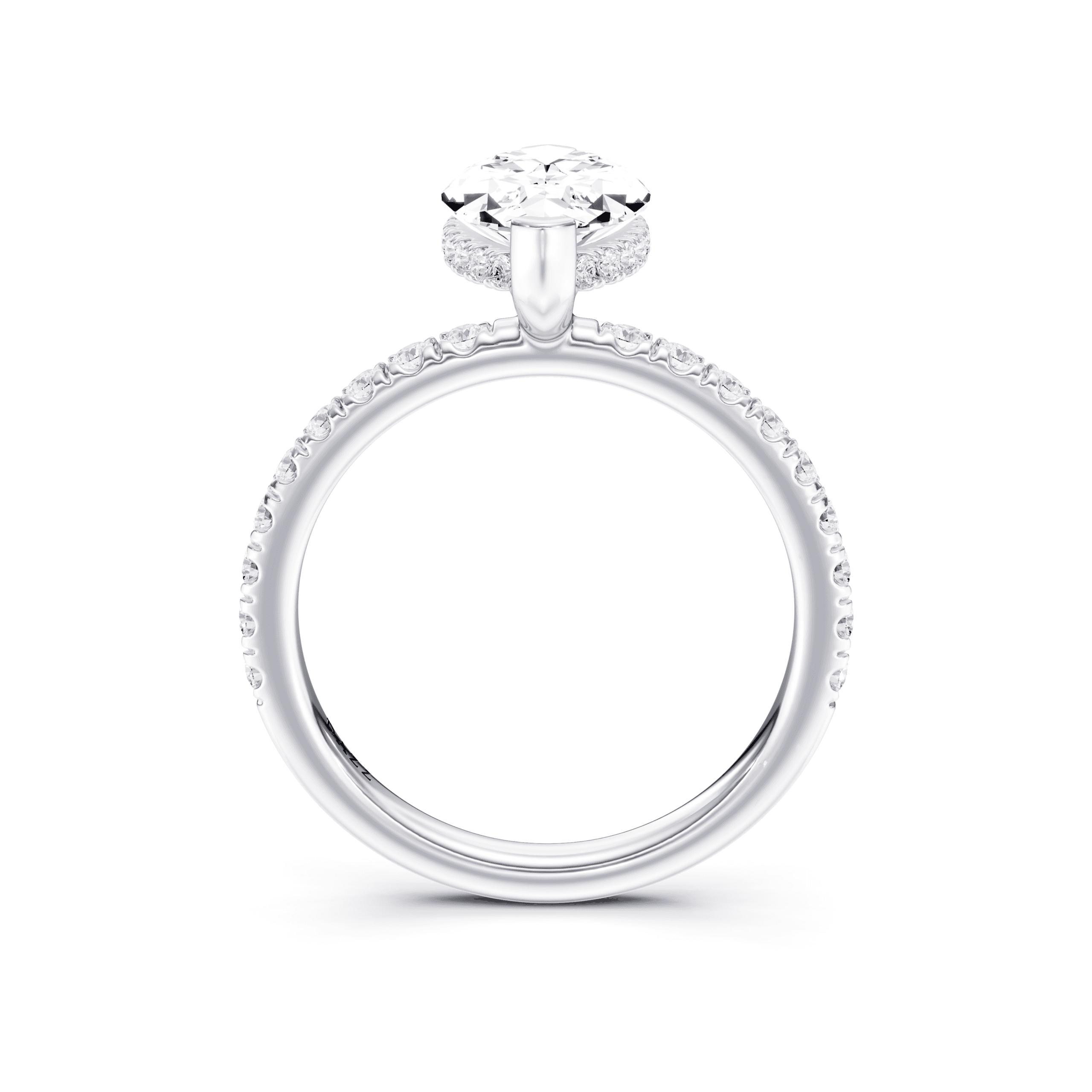 Pavé Ring Marquise — White Gold view 4