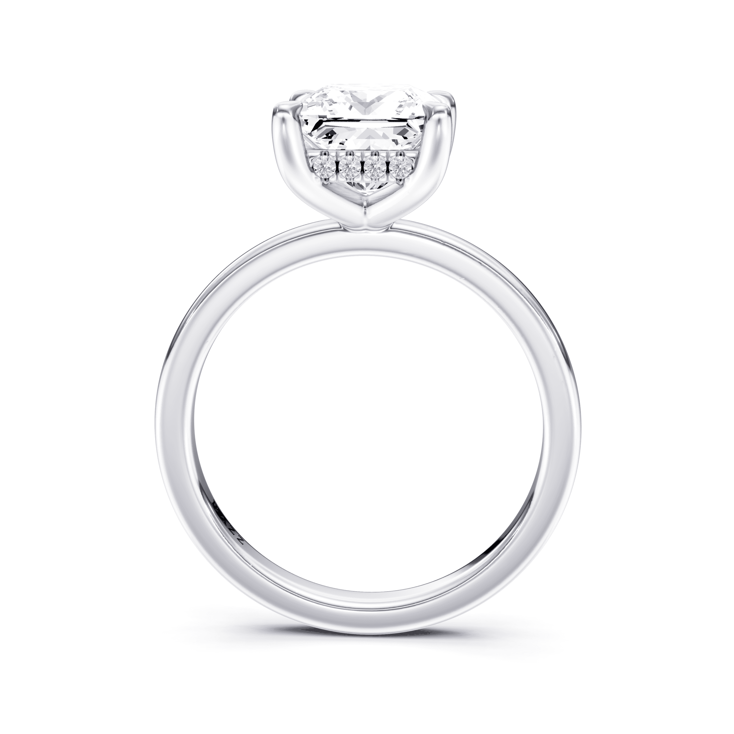 Hidden Halo Princess — White Gold view 4