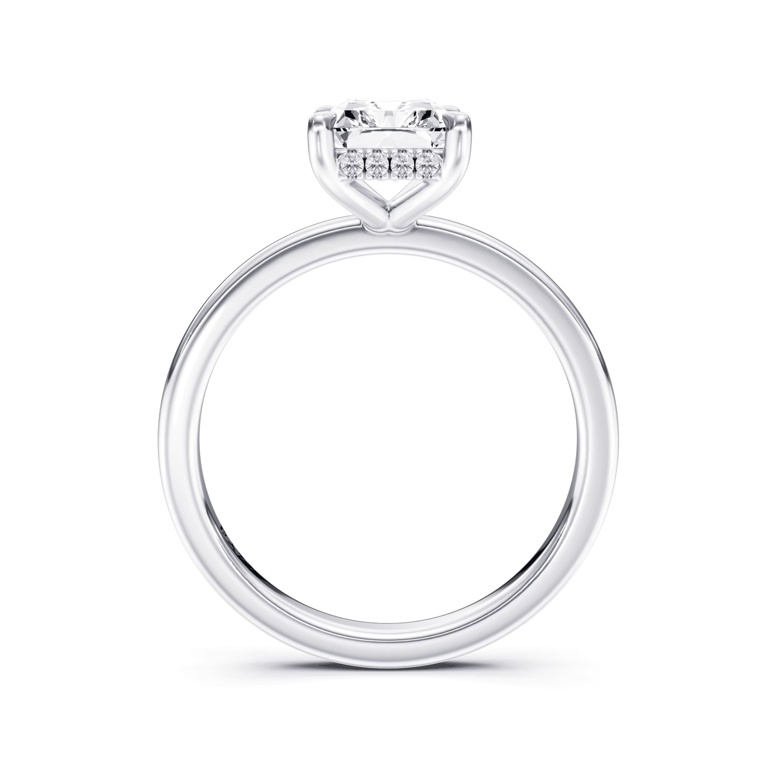 Hidden Halo Radiant — White Gold view 4