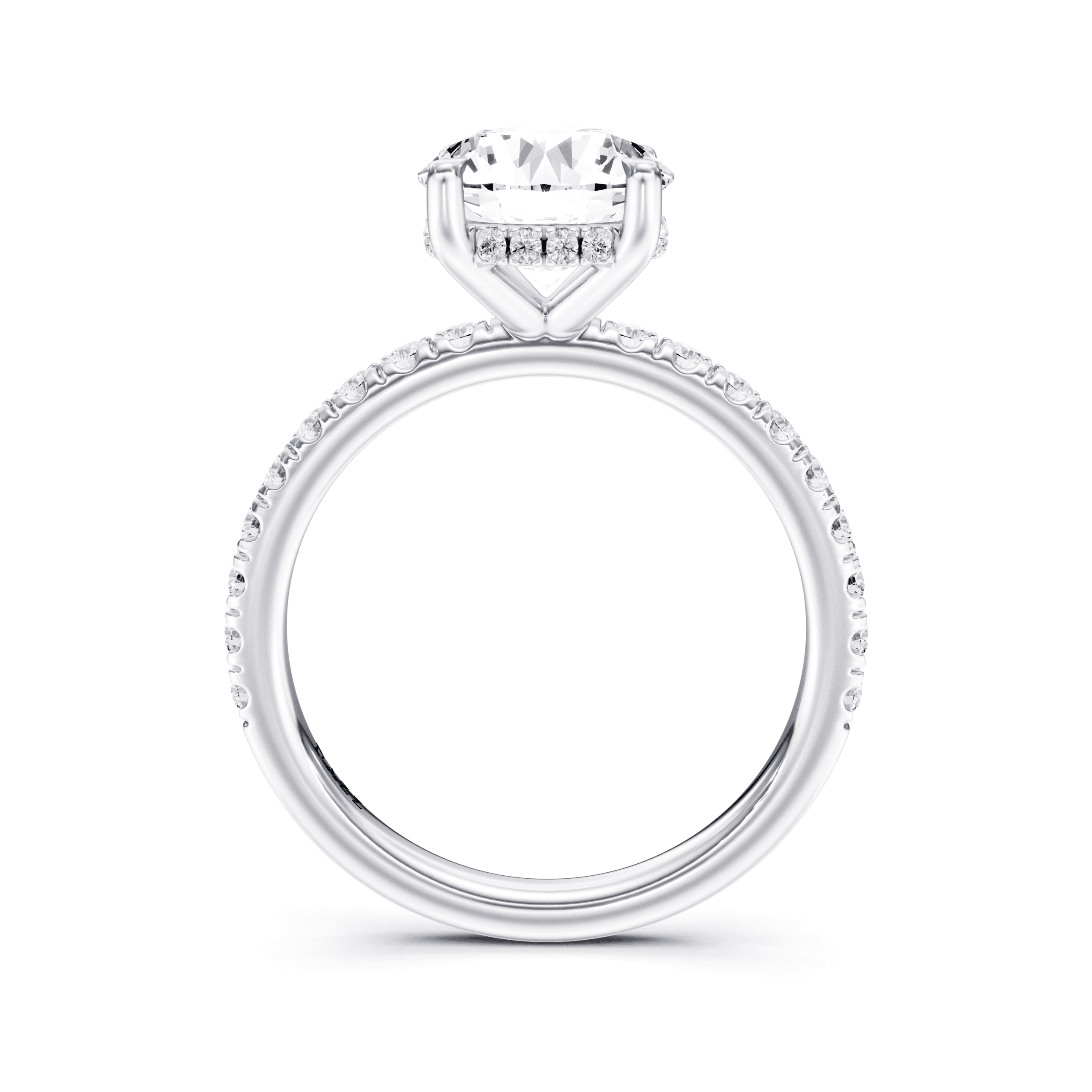 Pavé Ring Round — White Gold view 4
