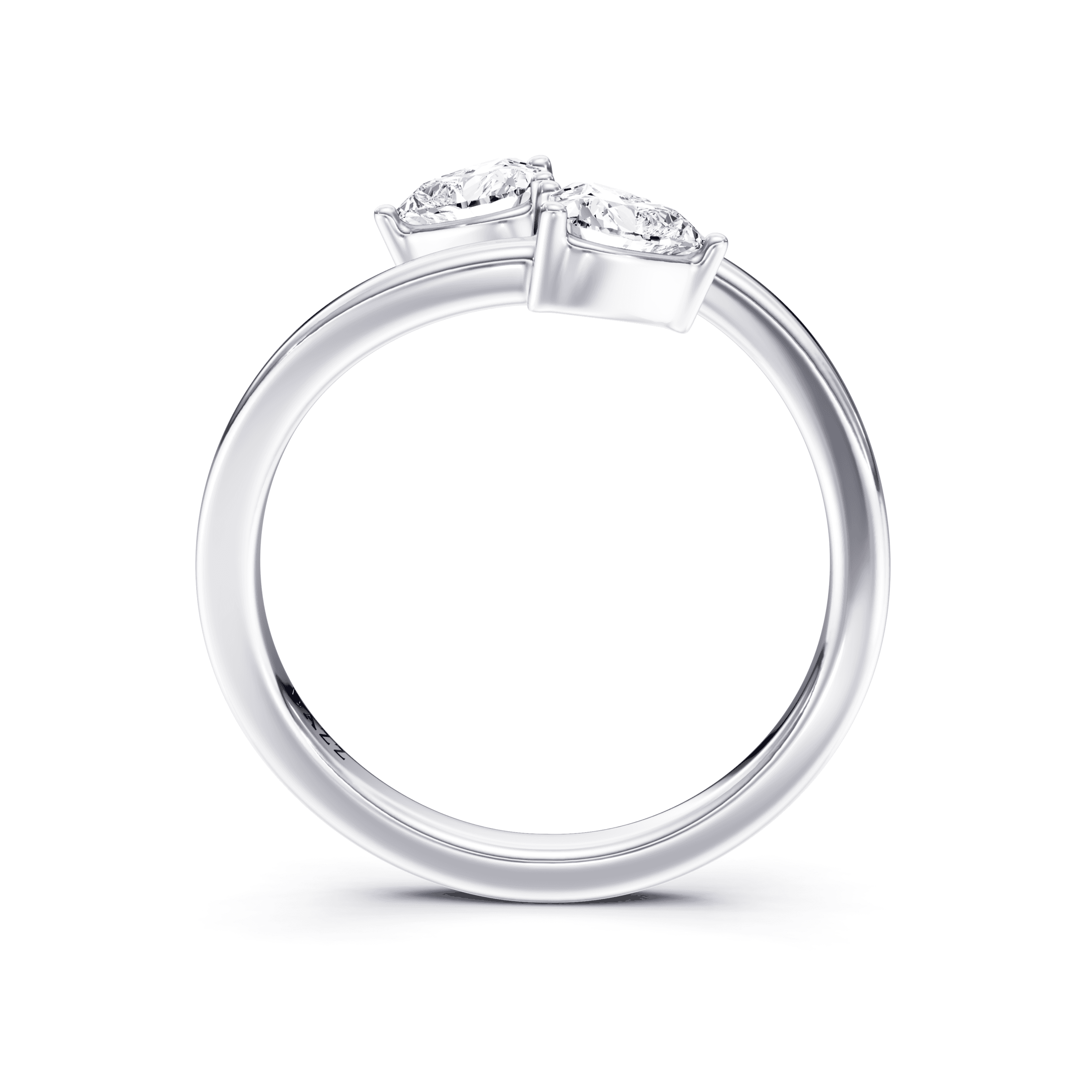 Split Ring Heart — White Gold view 4