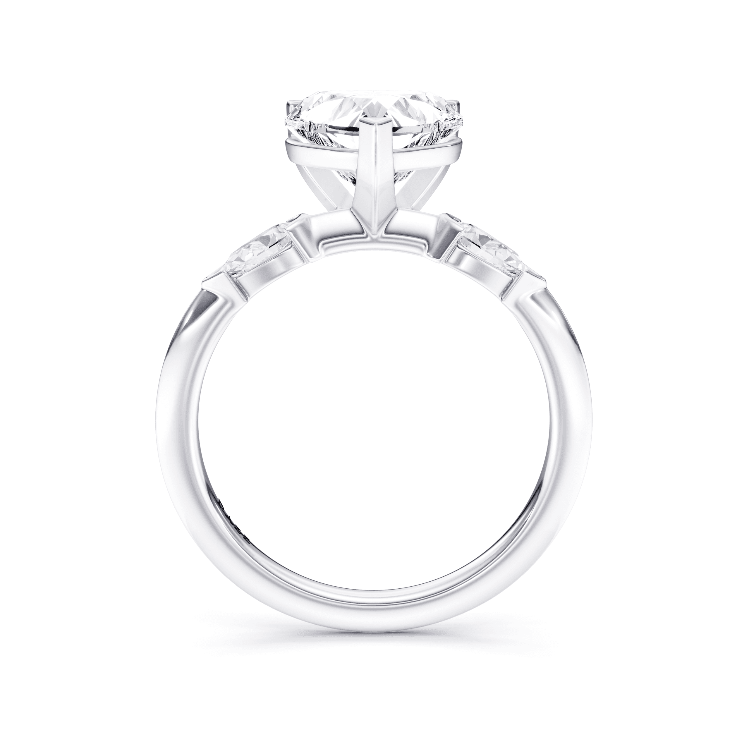 DAZZ Ring Heart — White Gold view 4