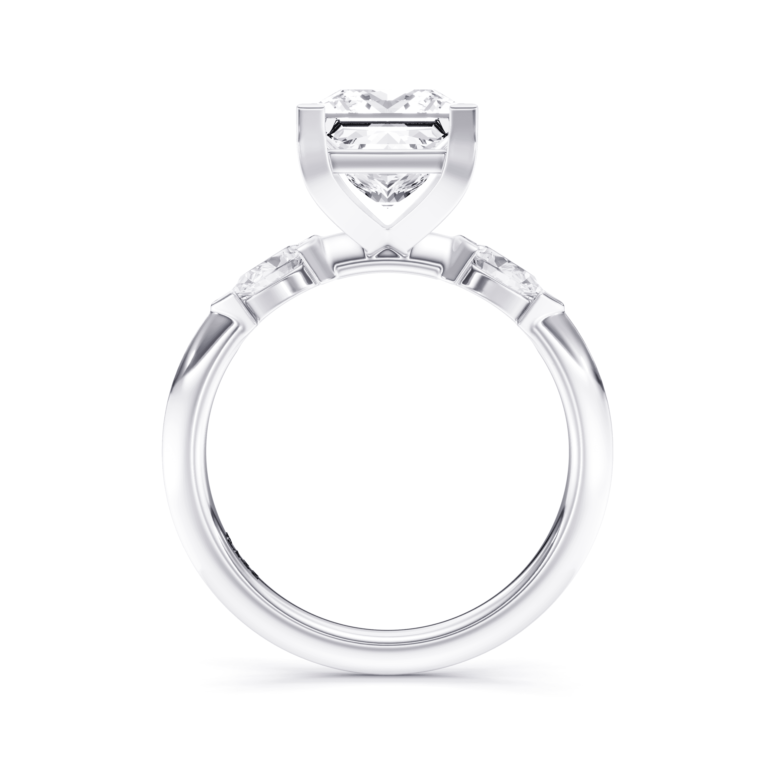 DAZZ Ring Princess — White Gold view 4