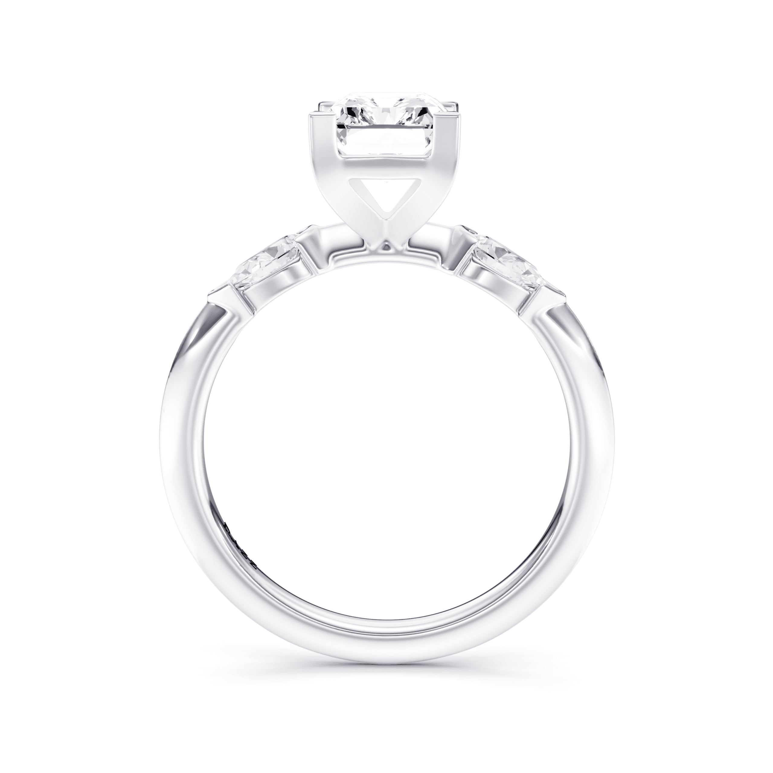DAZZ Ring Radiant — White Gold view 4