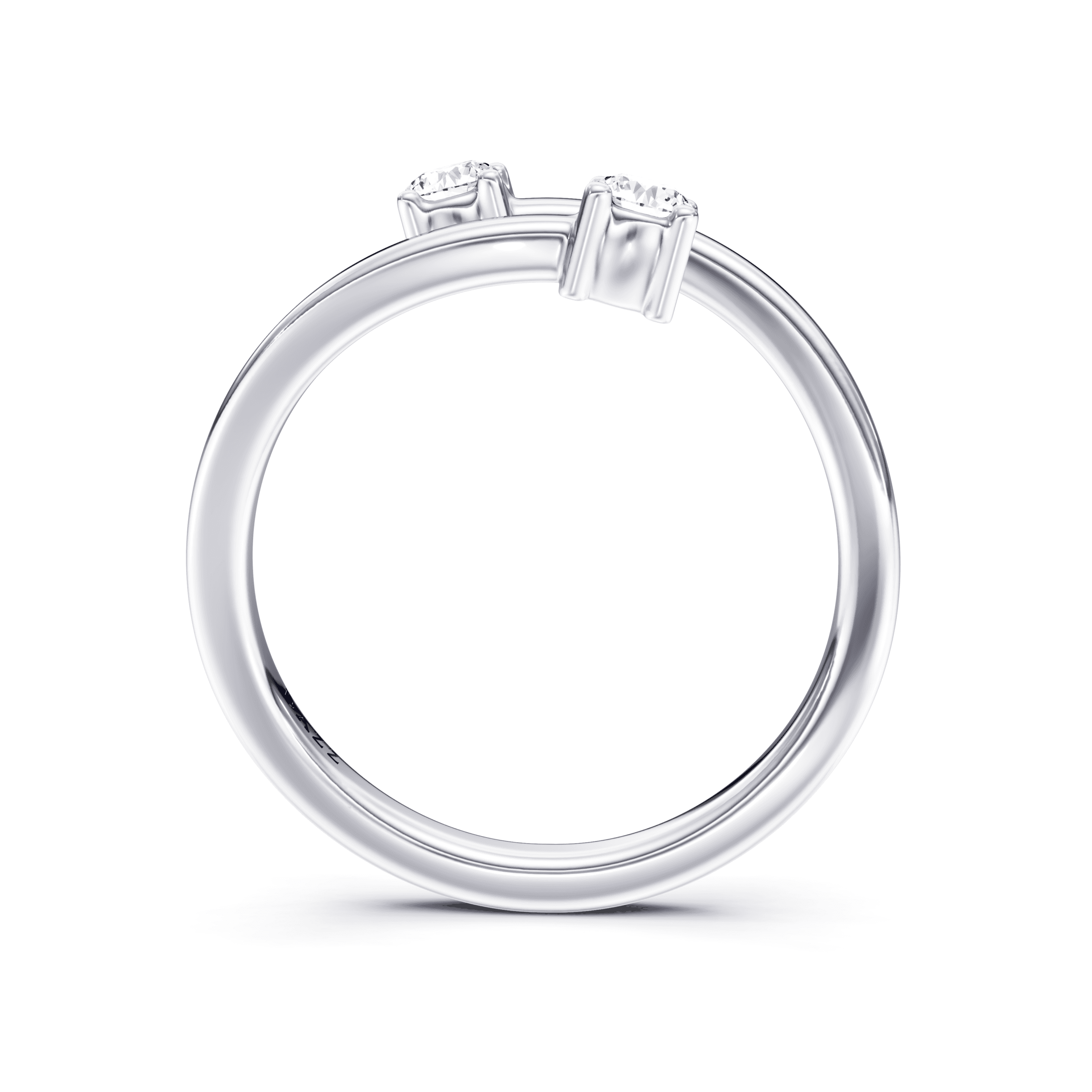 Split Ring Round — White Gold view 4