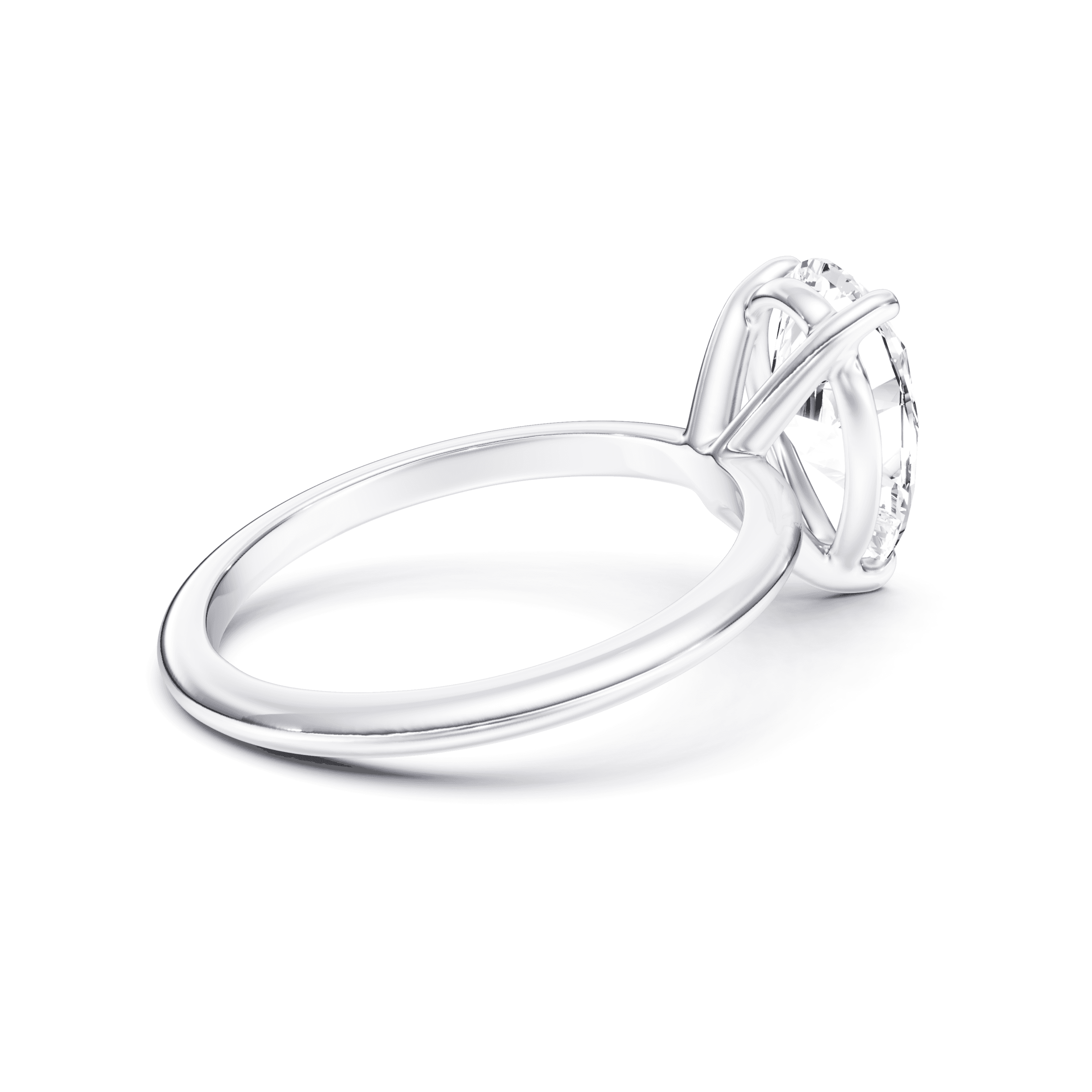 Solitaire Pear — White Gold view 4