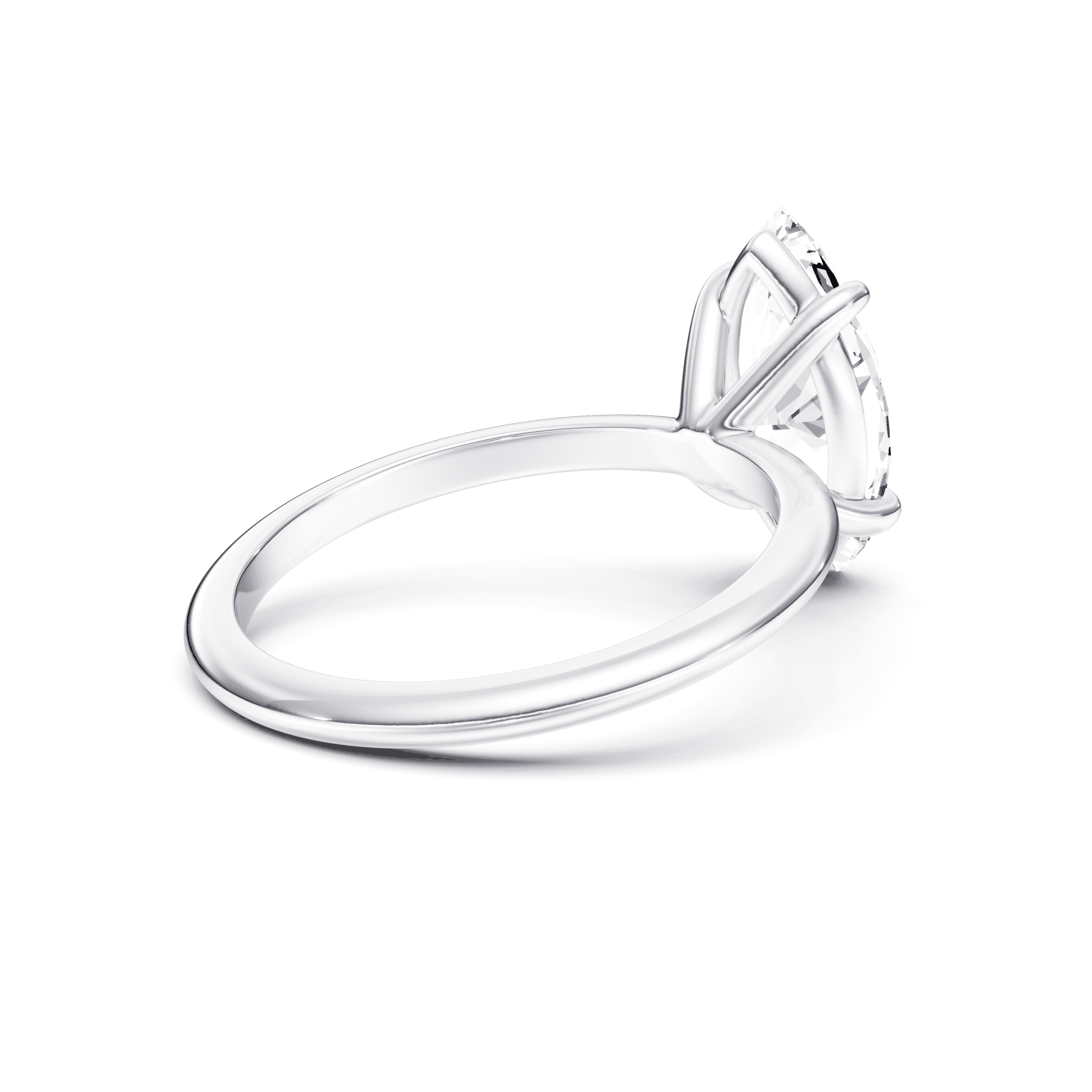 Solitaire Marquise — White Gold view 4