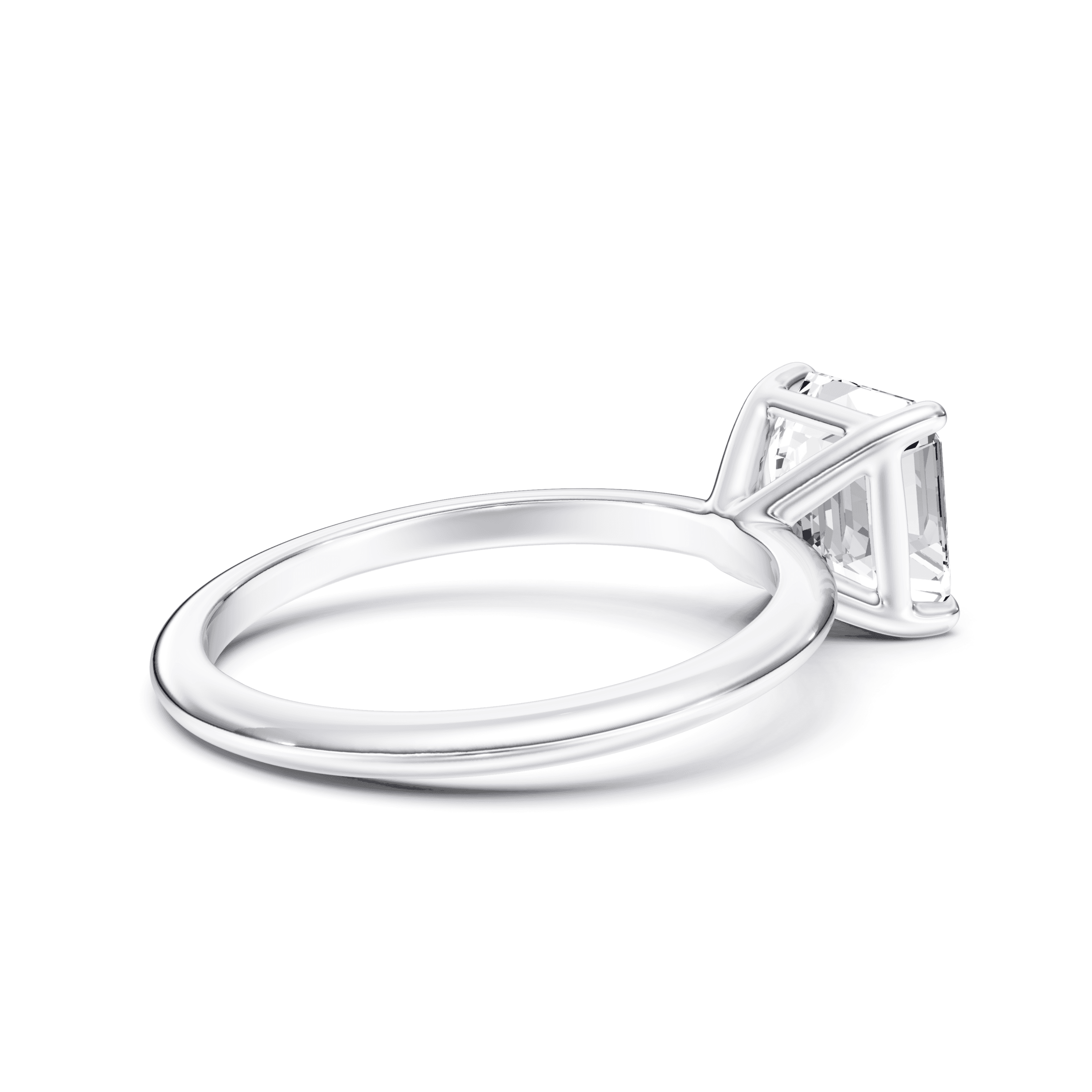 Solitaire Asscher — White Gold view 4