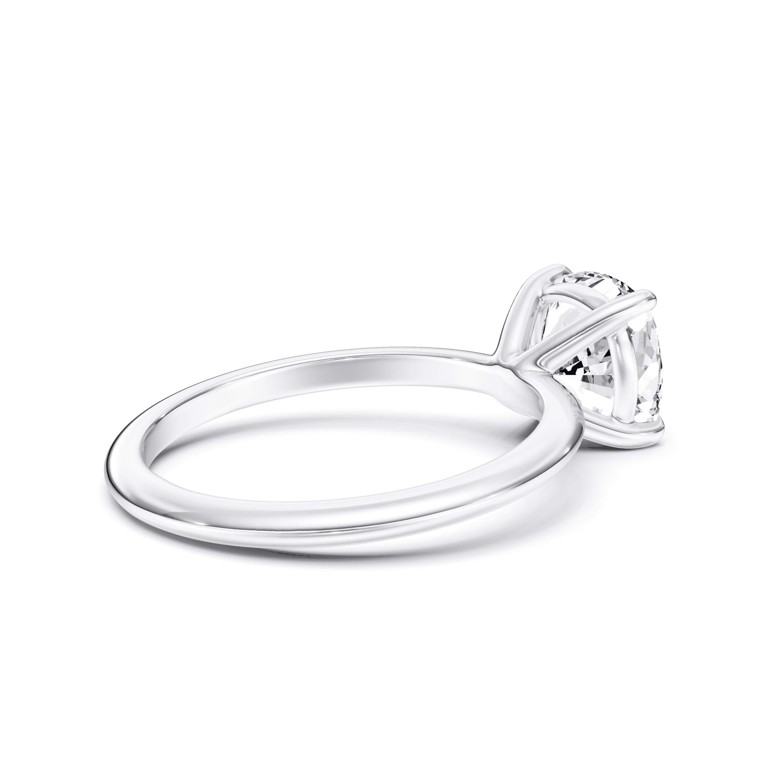 Solitaire Cushion — White Gold view 4