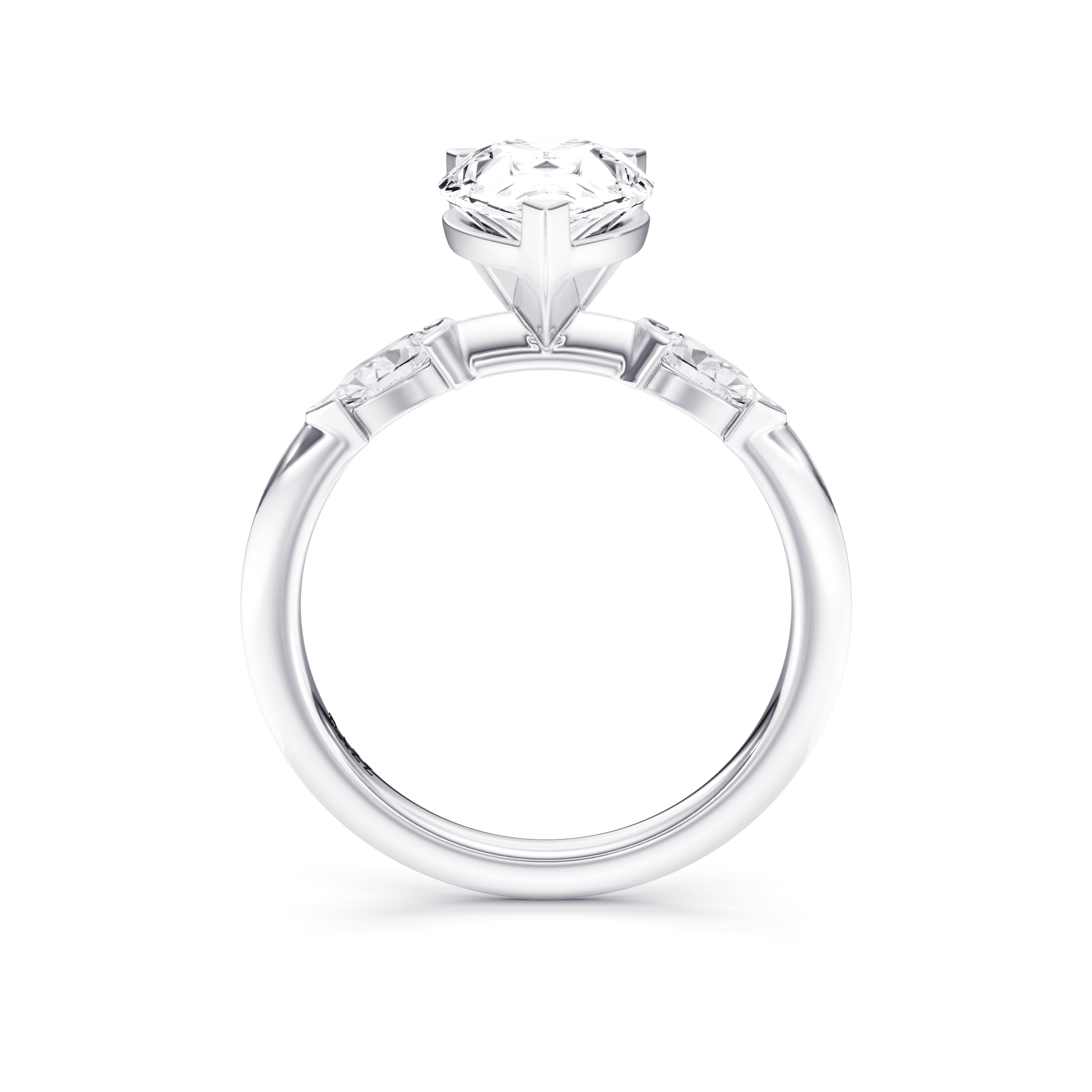 DAZZ Ring Pear — White Gold view 4