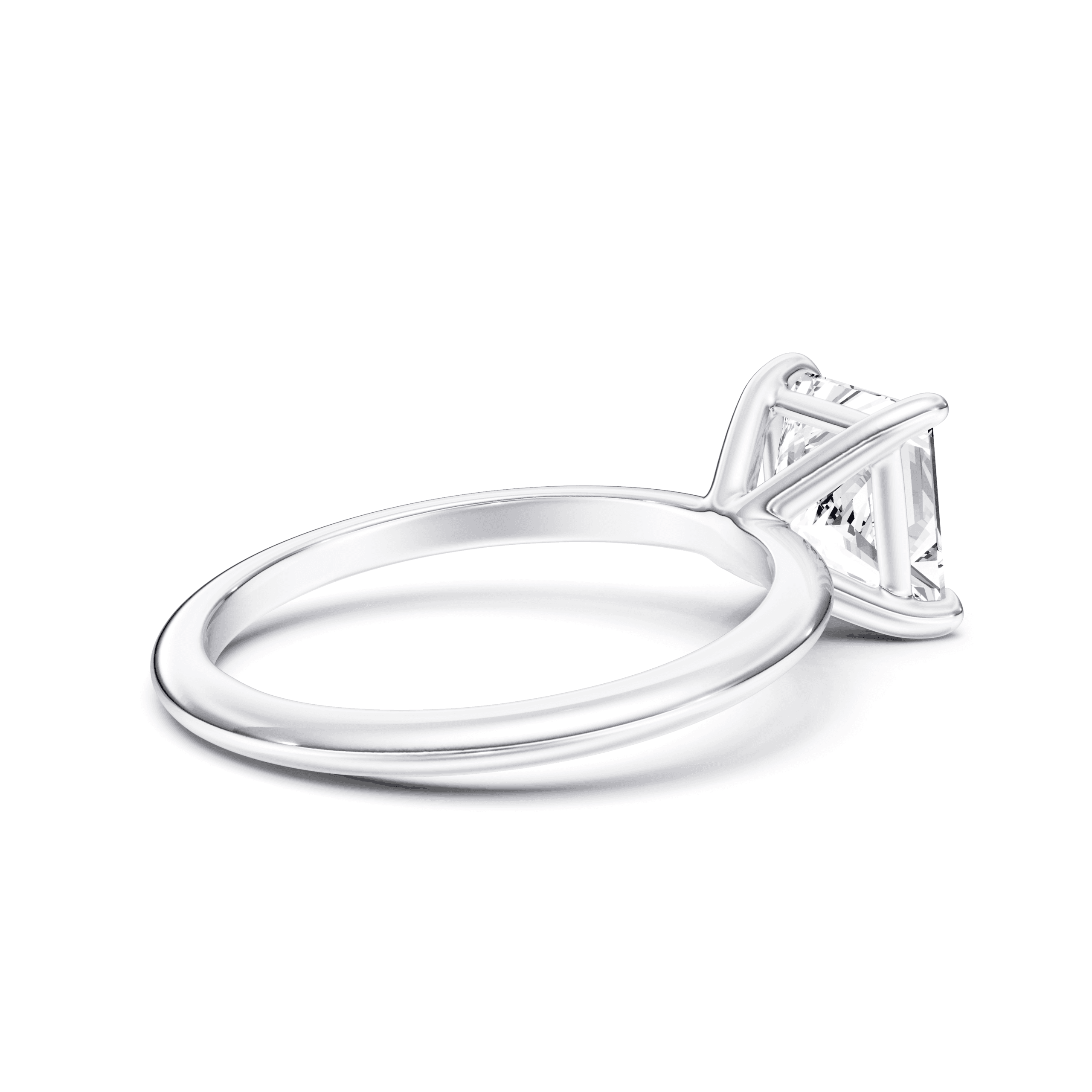 Solitaire Princess — White Gold view 4