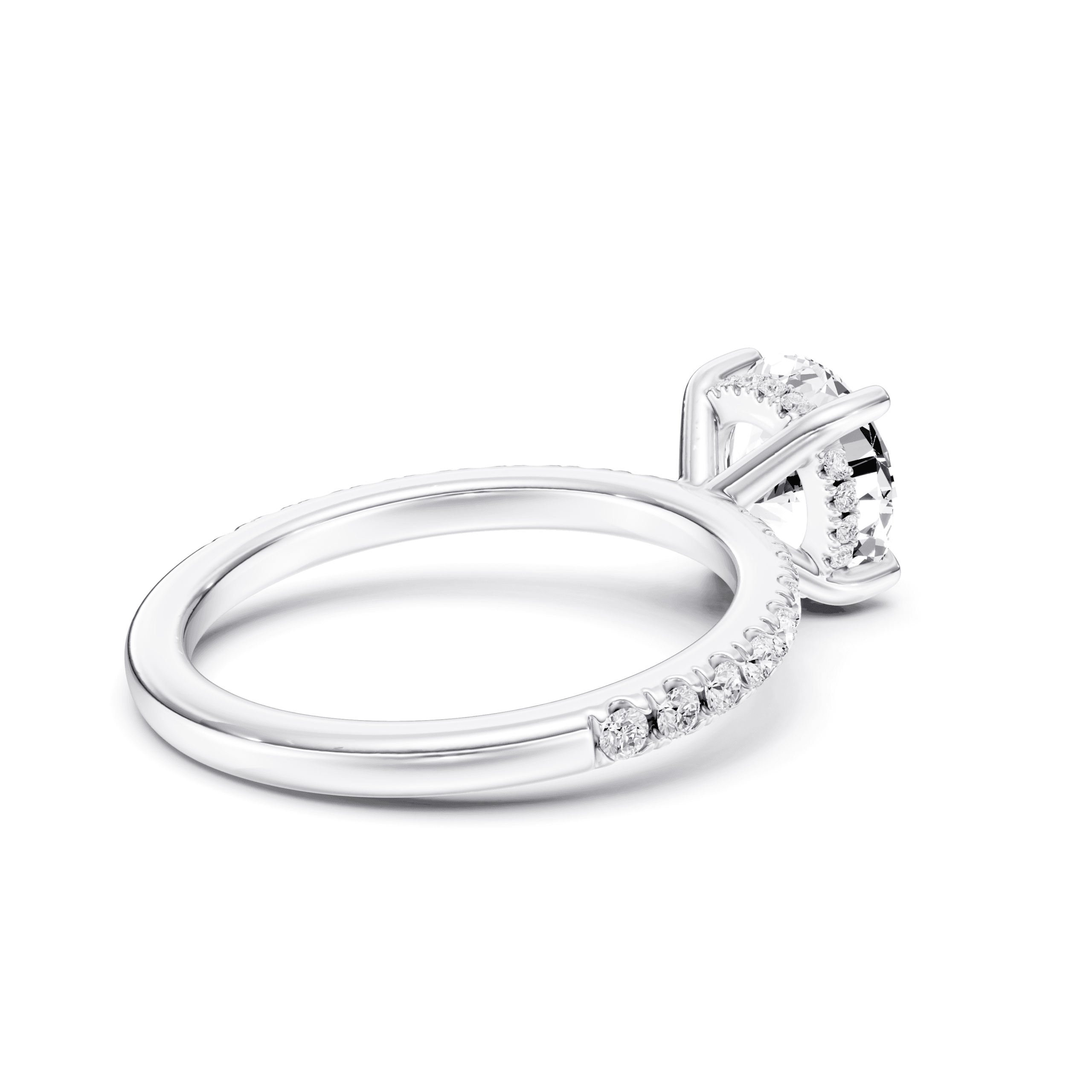 Pavé Ring Round — White Gold view 2