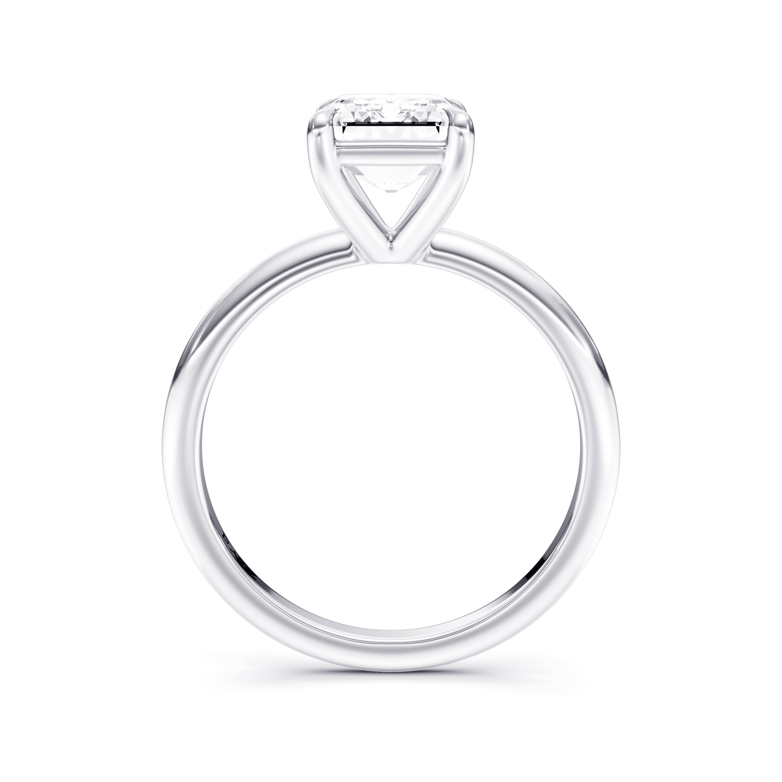 Solitaire Emerald — White Gold view 2