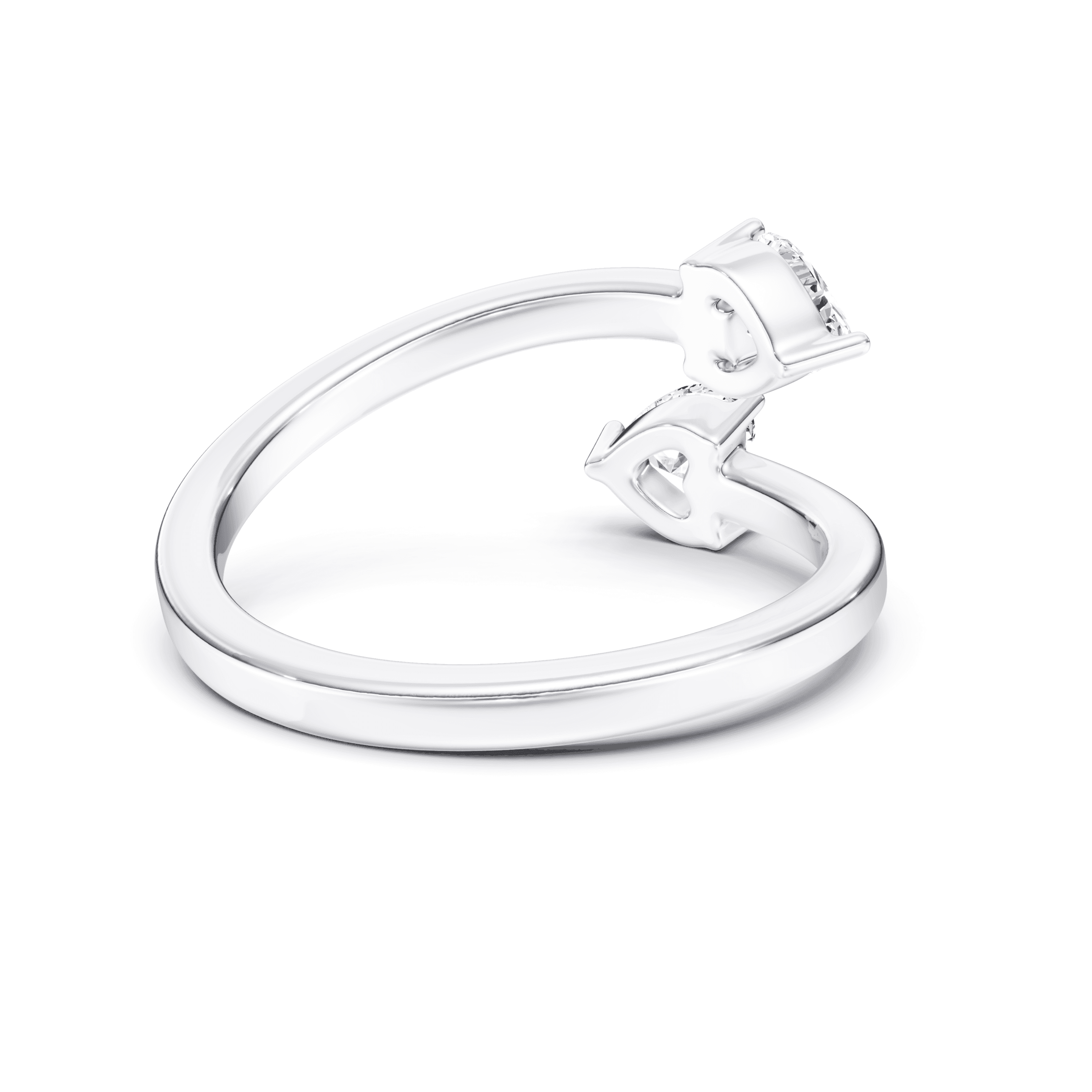 Split Ring Heart — White Gold view 2