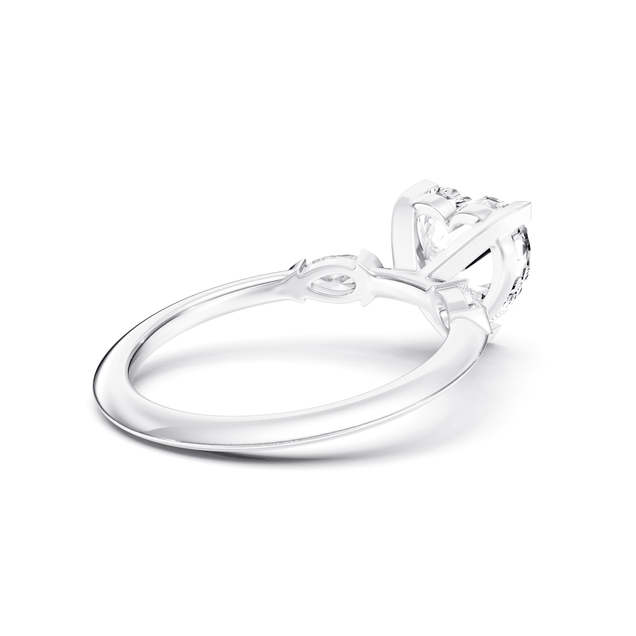 DAZZ Ring Heart — White Gold view 2