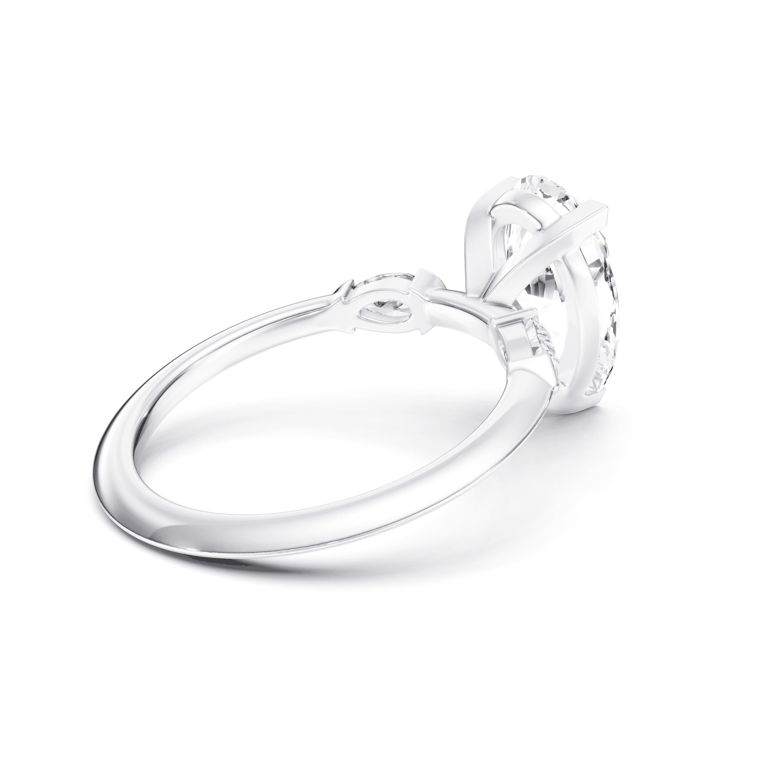 DAZZ Ring Pear — White Gold view 2