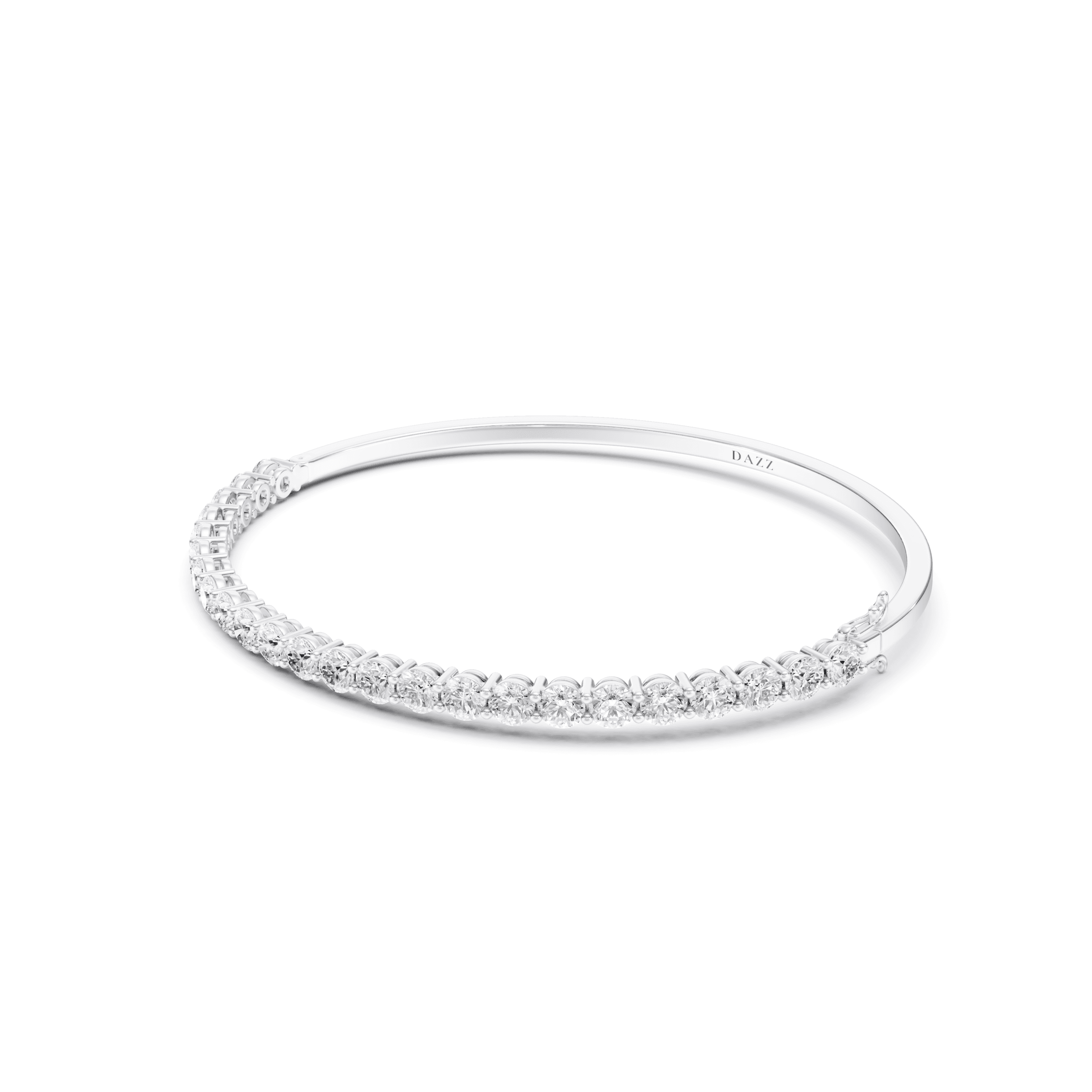 Bangle Round 3mm — White Gold view 2