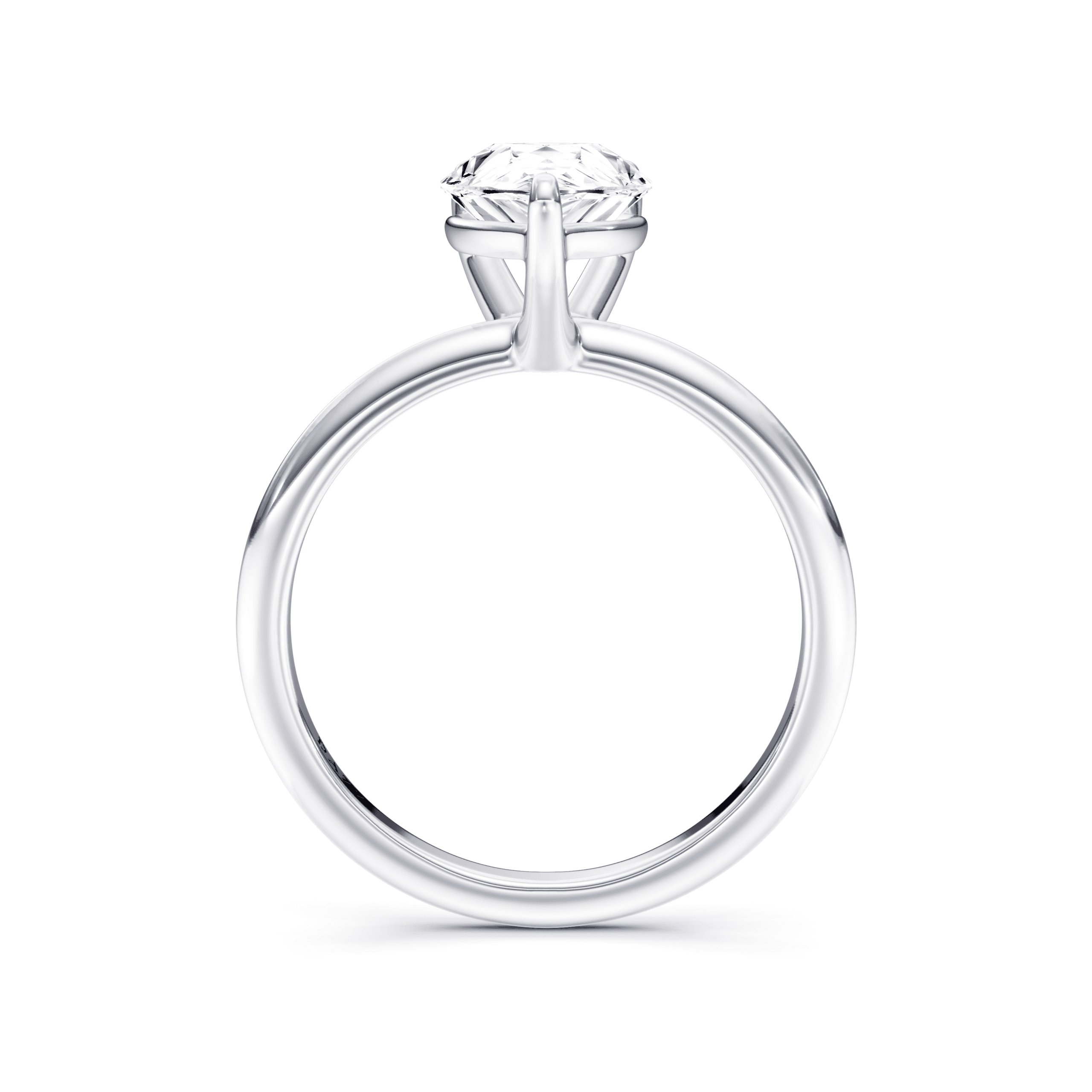 Solitaire Pear — White Gold view 2