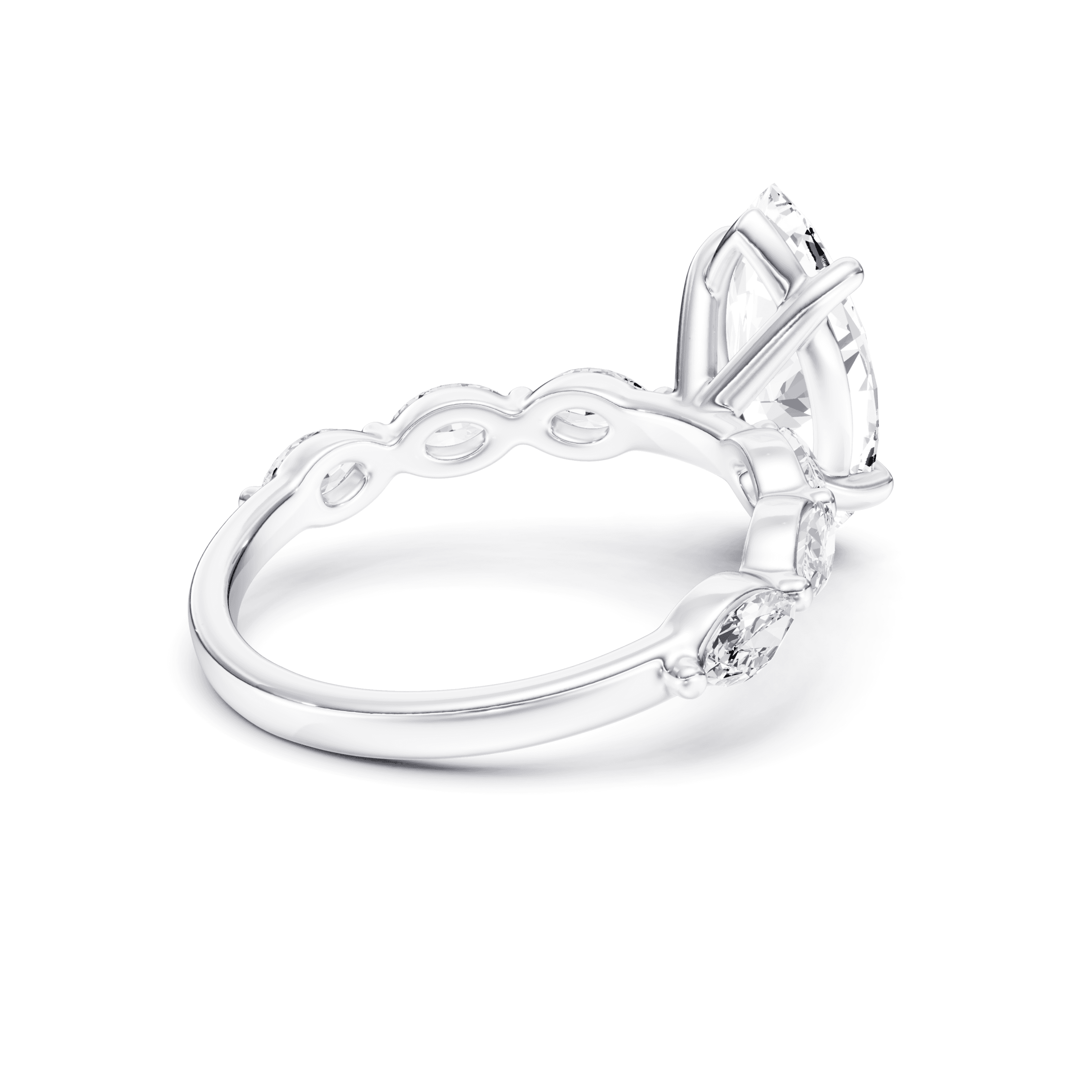 Solitaire Marquise Marquise — White Gold view 2