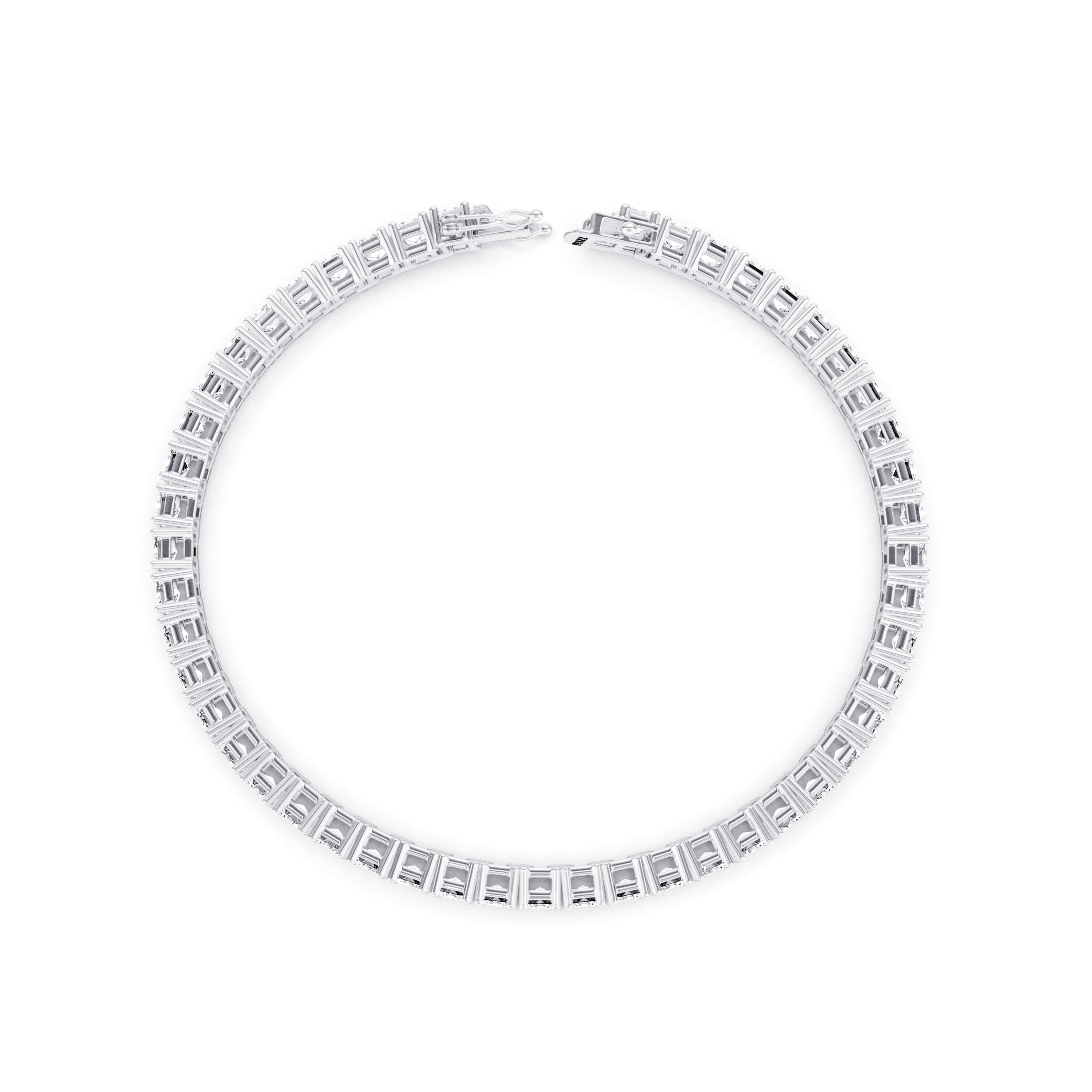 Tennis Bracelet 10 Carat Emerald — White Gold view 2