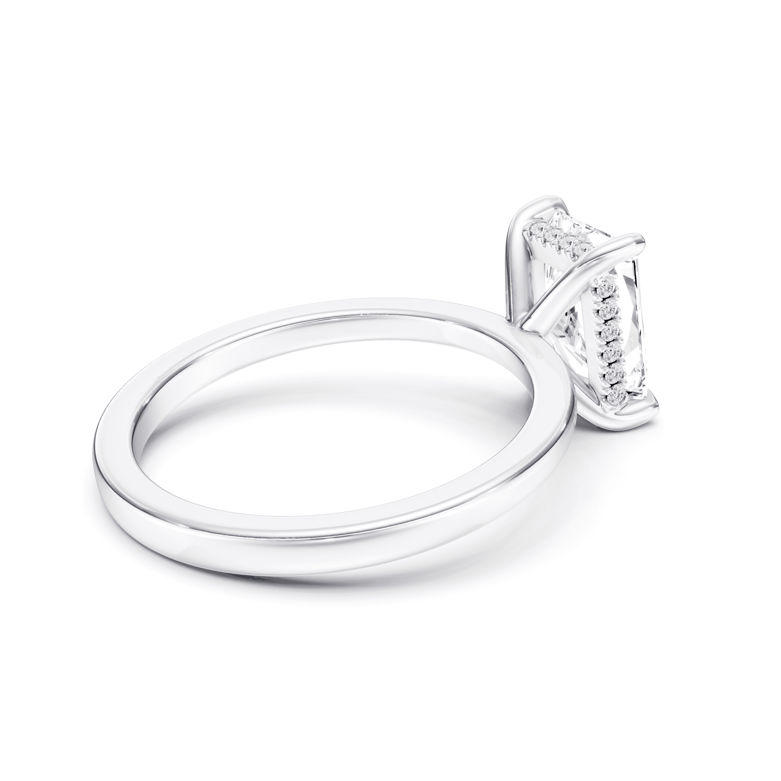 Hidden Halo Radiant — White Gold view 2