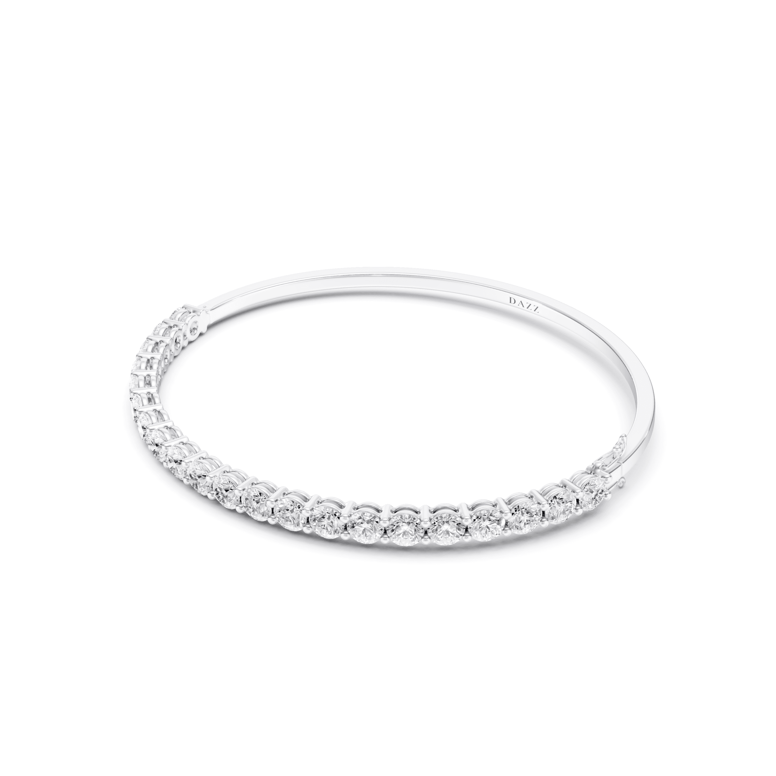 Bangle Round 3.5mm — White Gold view 2