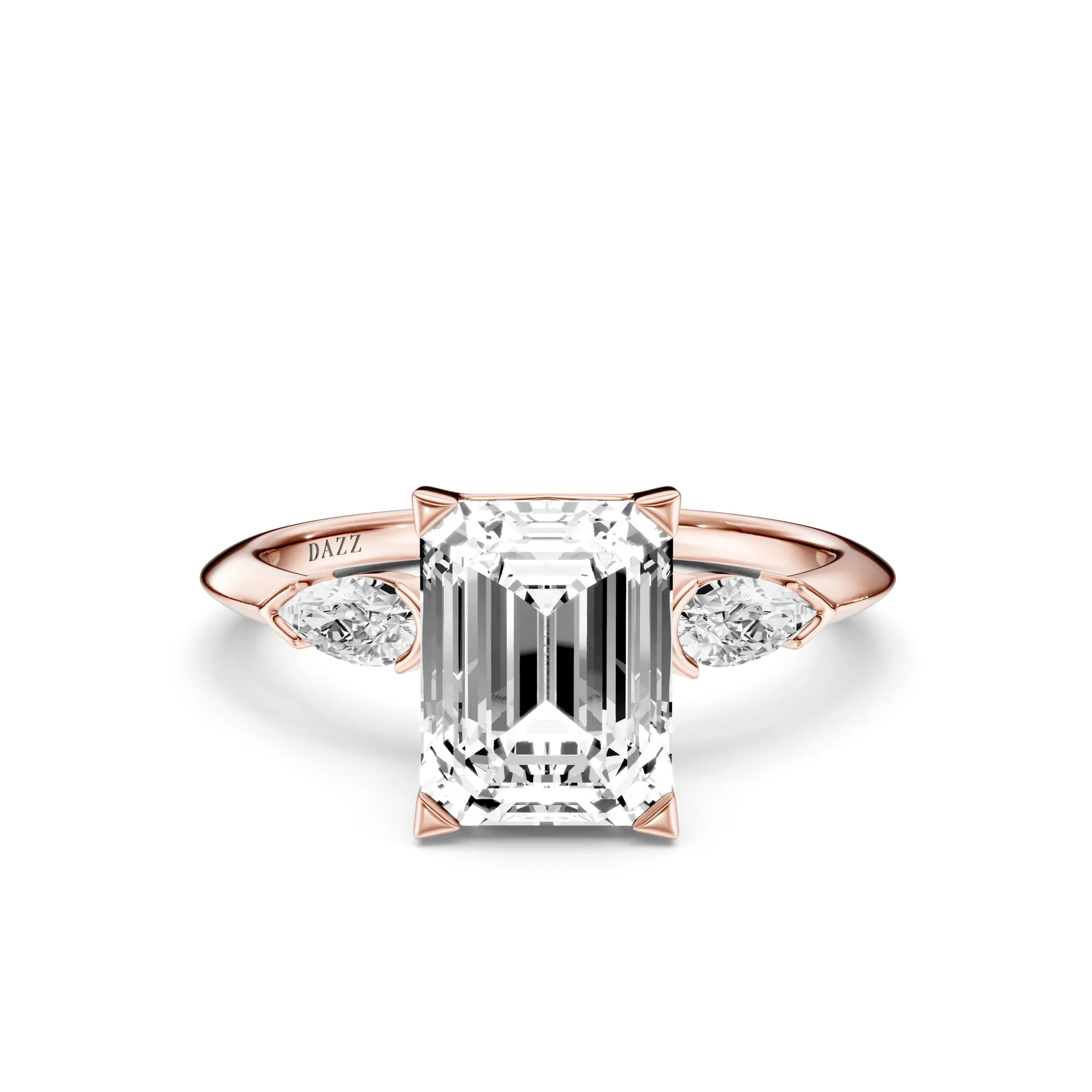 DAZZ Ring Emerald — Roségold