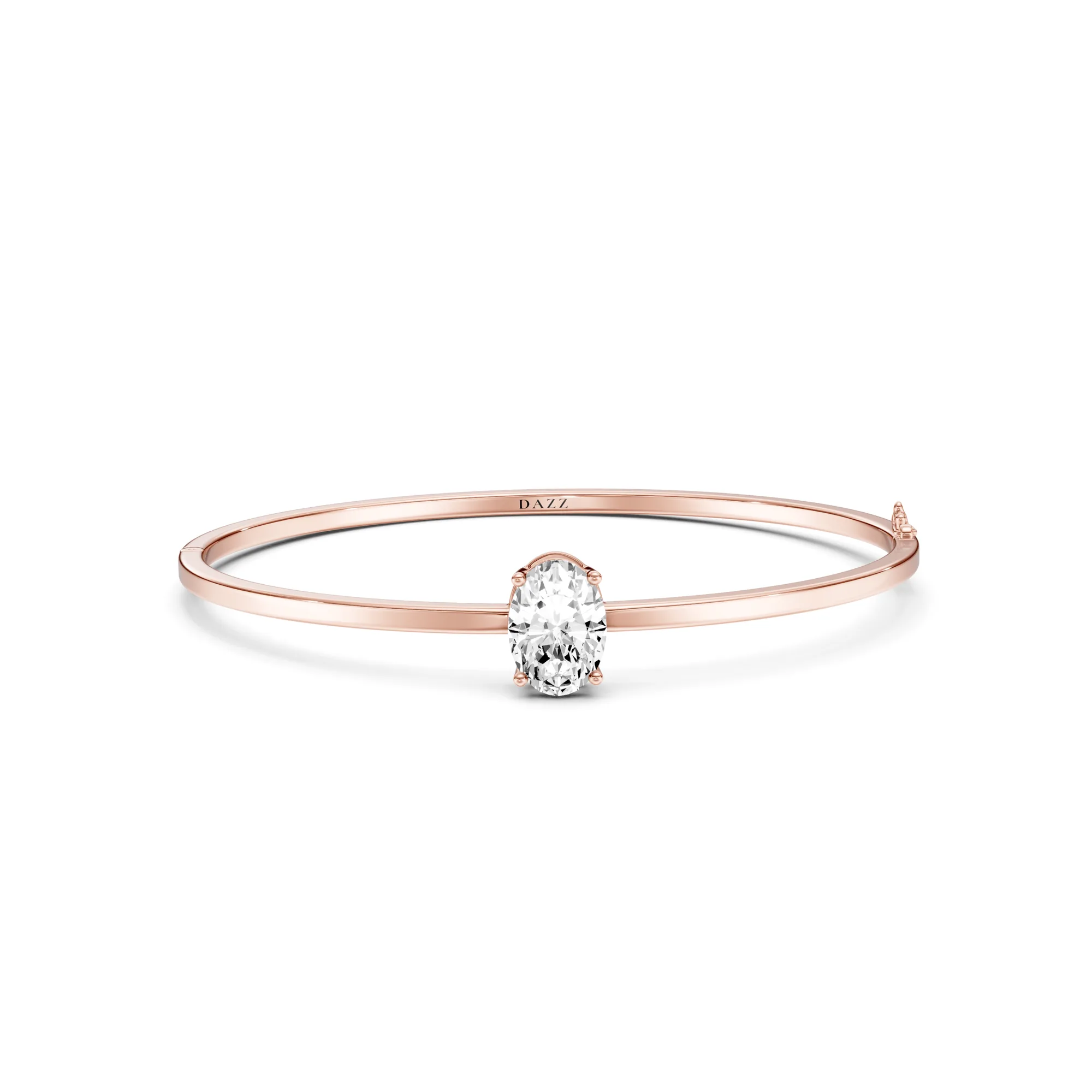 Armreif Solitaire Oval 2ct — Roségold