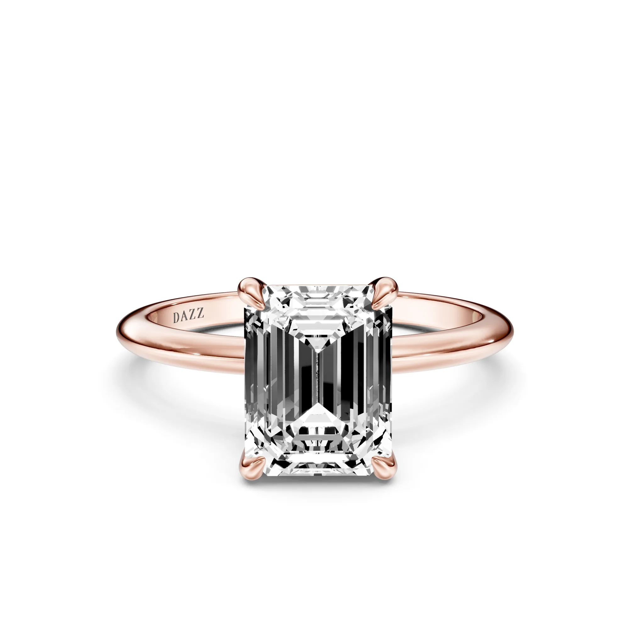 Solitaire Emerald — Roségold